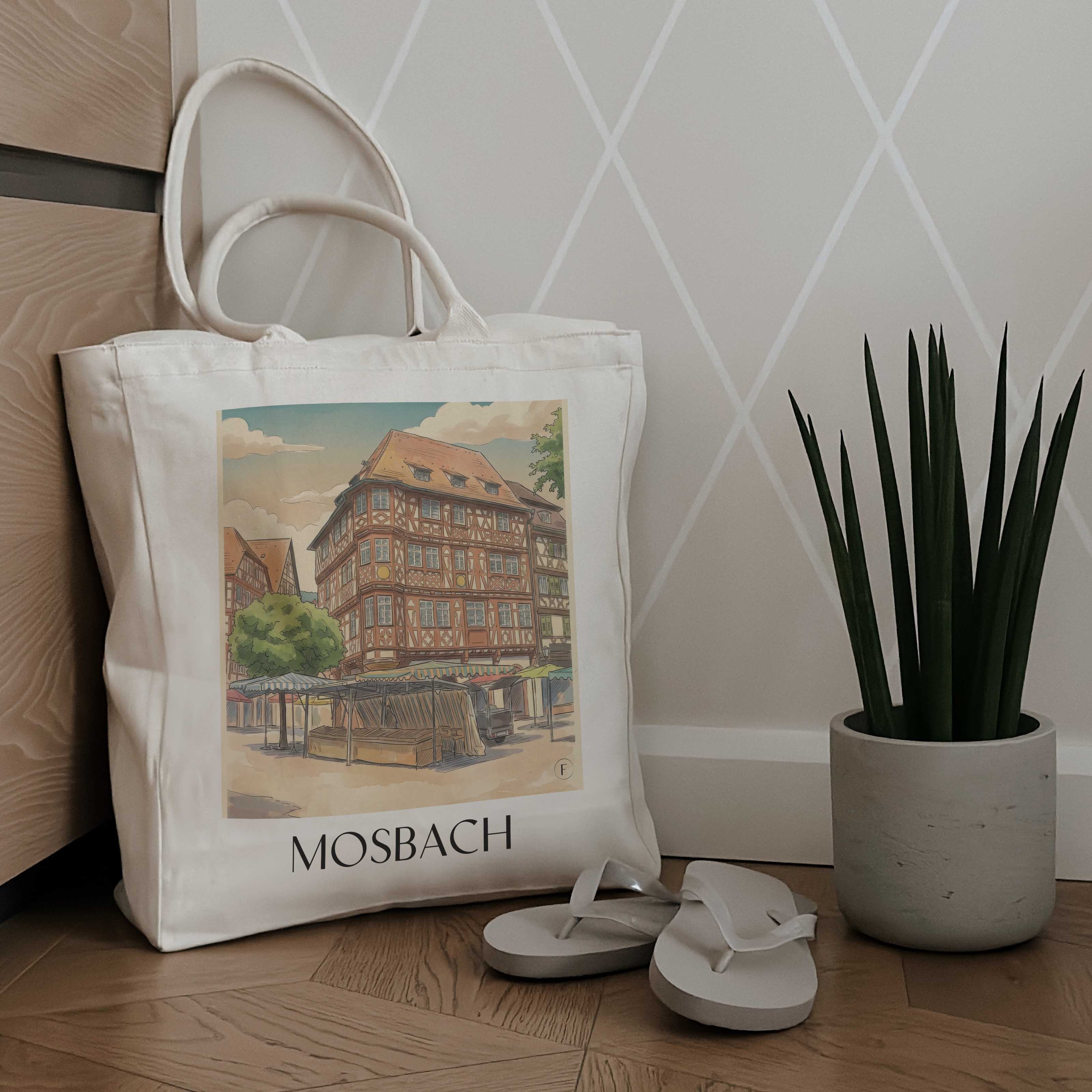 mosbach-neckartal-deutschland-einkaufstasche-aquarell