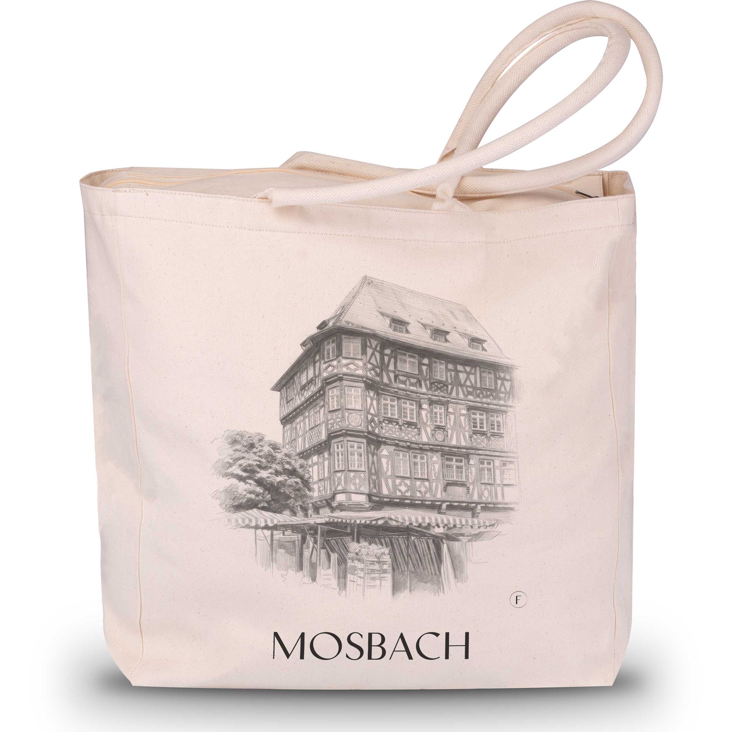 Mosbach Shopping Tasche - Neckartal - Deutschland Tote Bag - Einkaufstasche im Zeichnung Stil