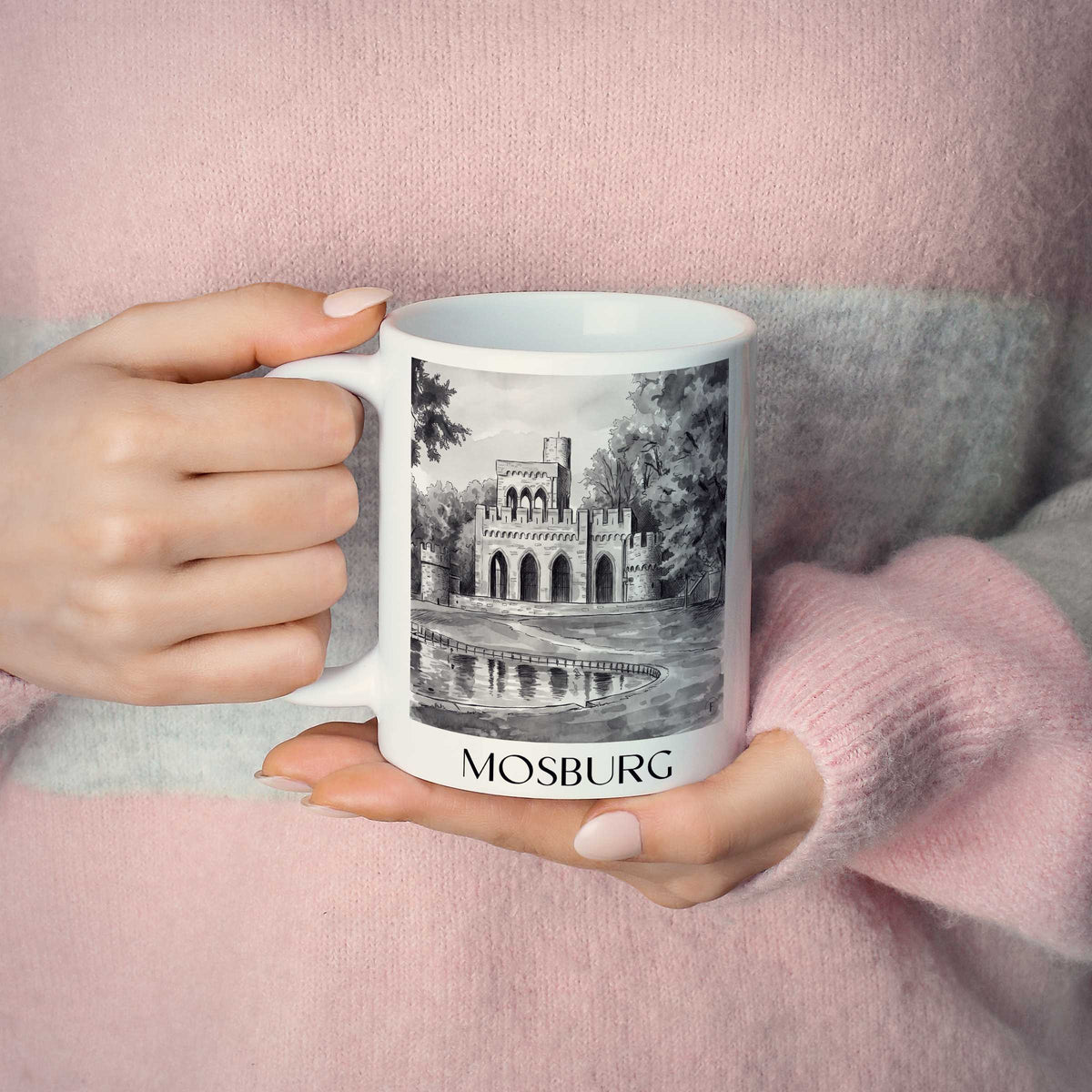 mosburg-wiesbaden-deutschland-kaffeebecher-aquarell-schwarz-weiss