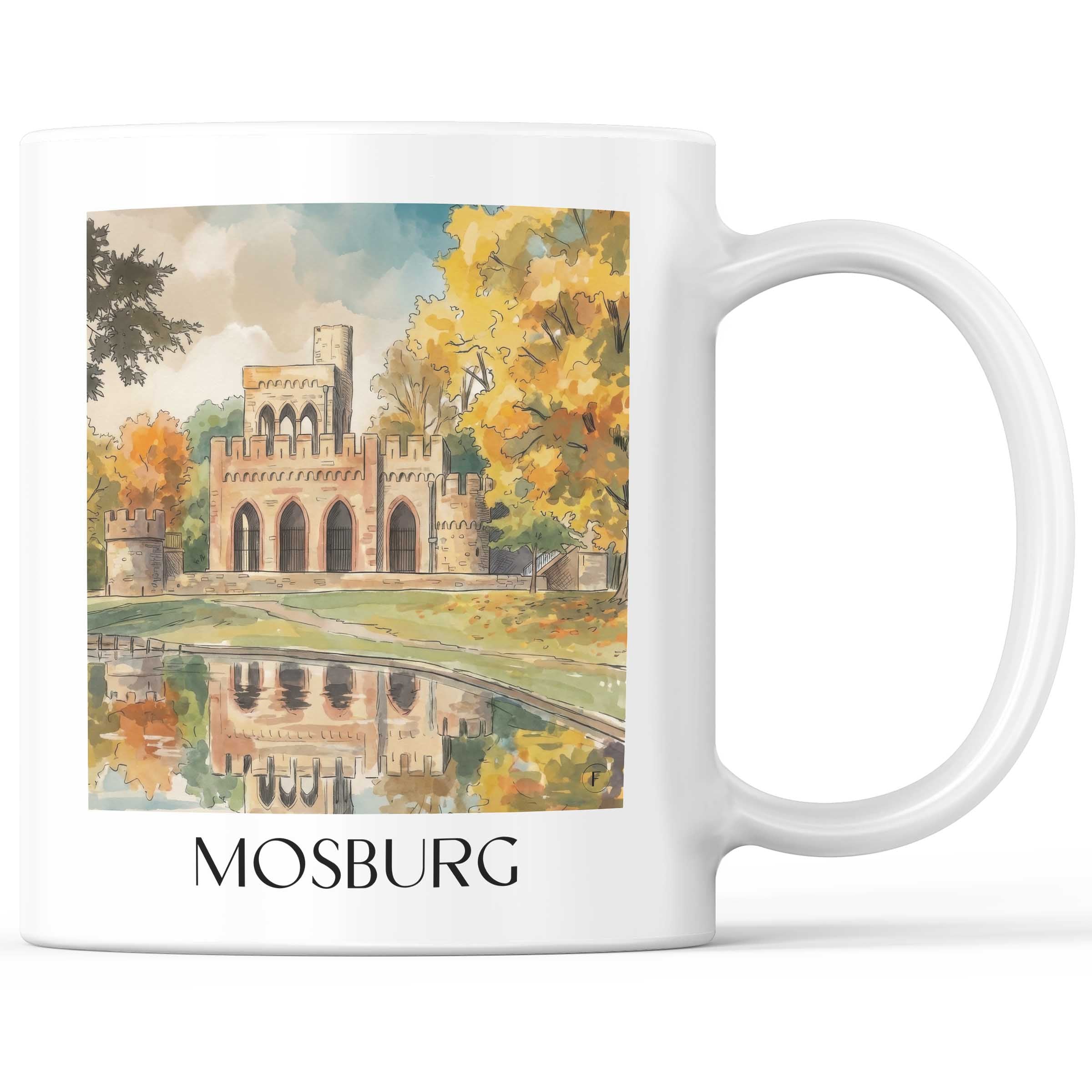 Mosburg Kaffeebecher - Wiesbaden - Deutschland Becher - Kaffeetasse im Aquarell Stil - favplace