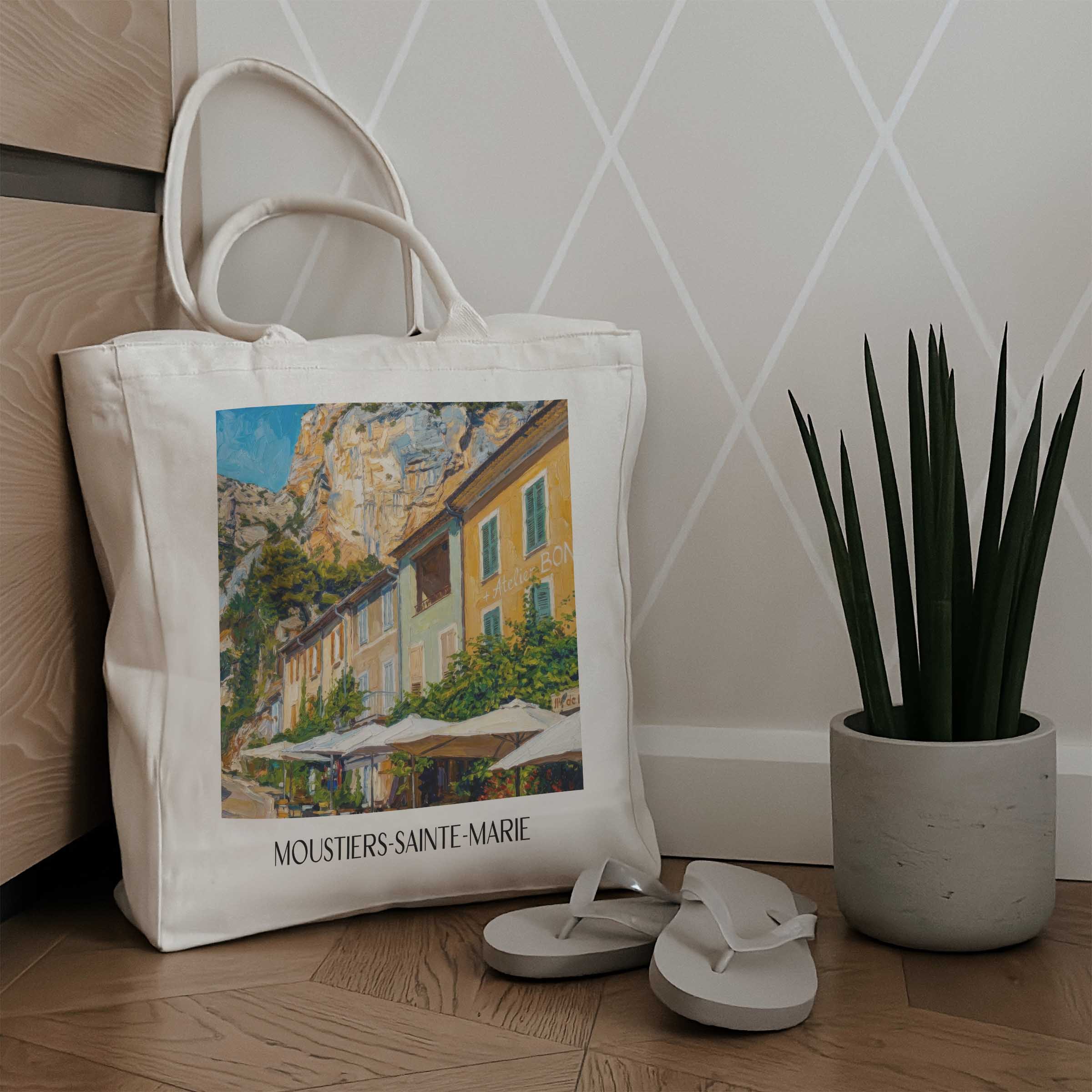 moustiers-sainte-marie-provence-frankreich-einkaufstasche-oil-painting-oelgemaelde