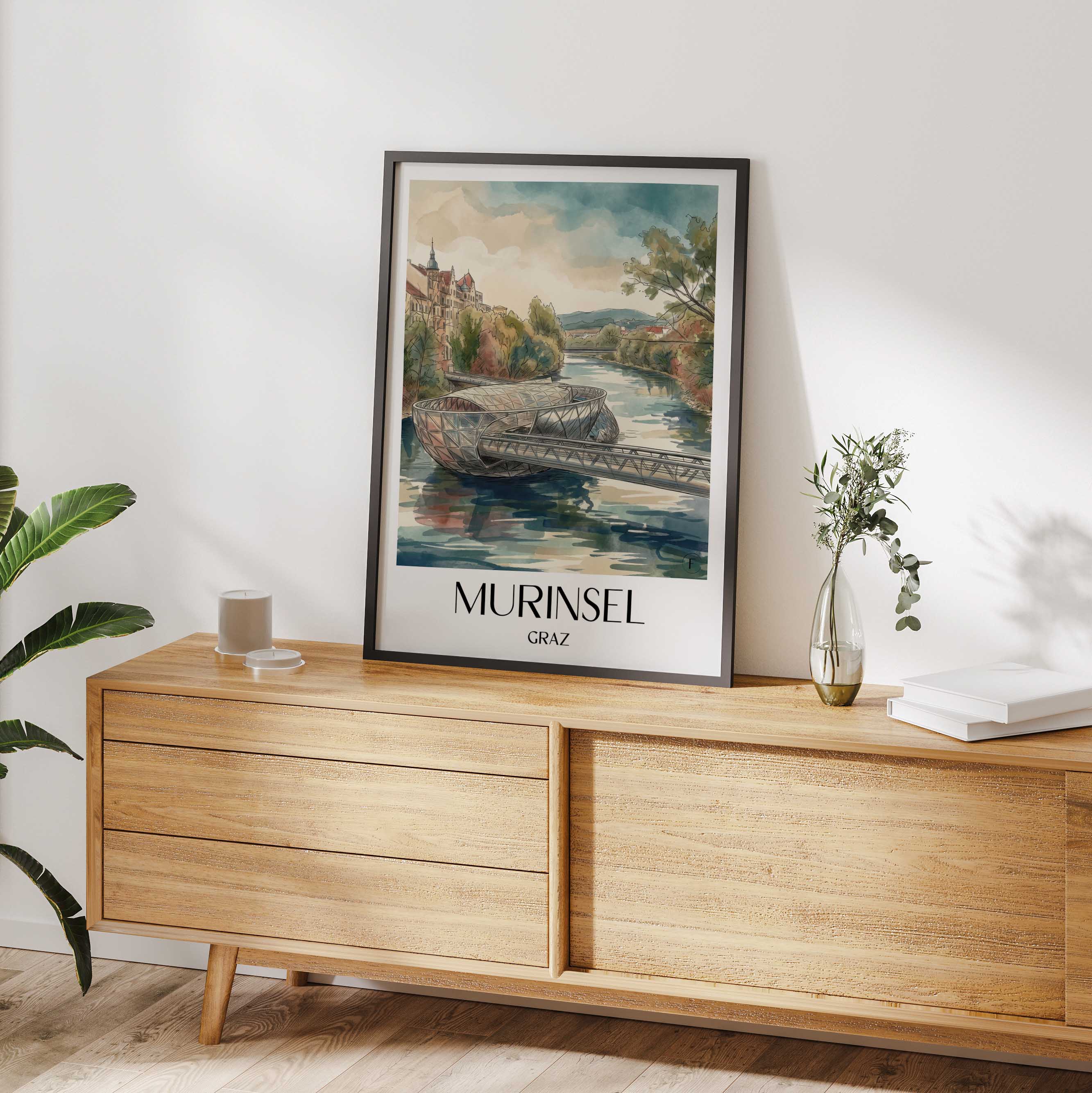 murinsel-graz-österreich-poster-aquarell