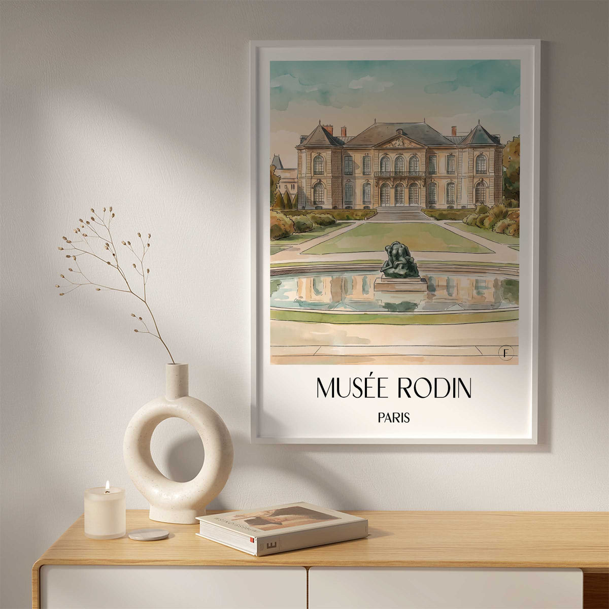 musée-rodin-paris-frankreich-poster-aquarell