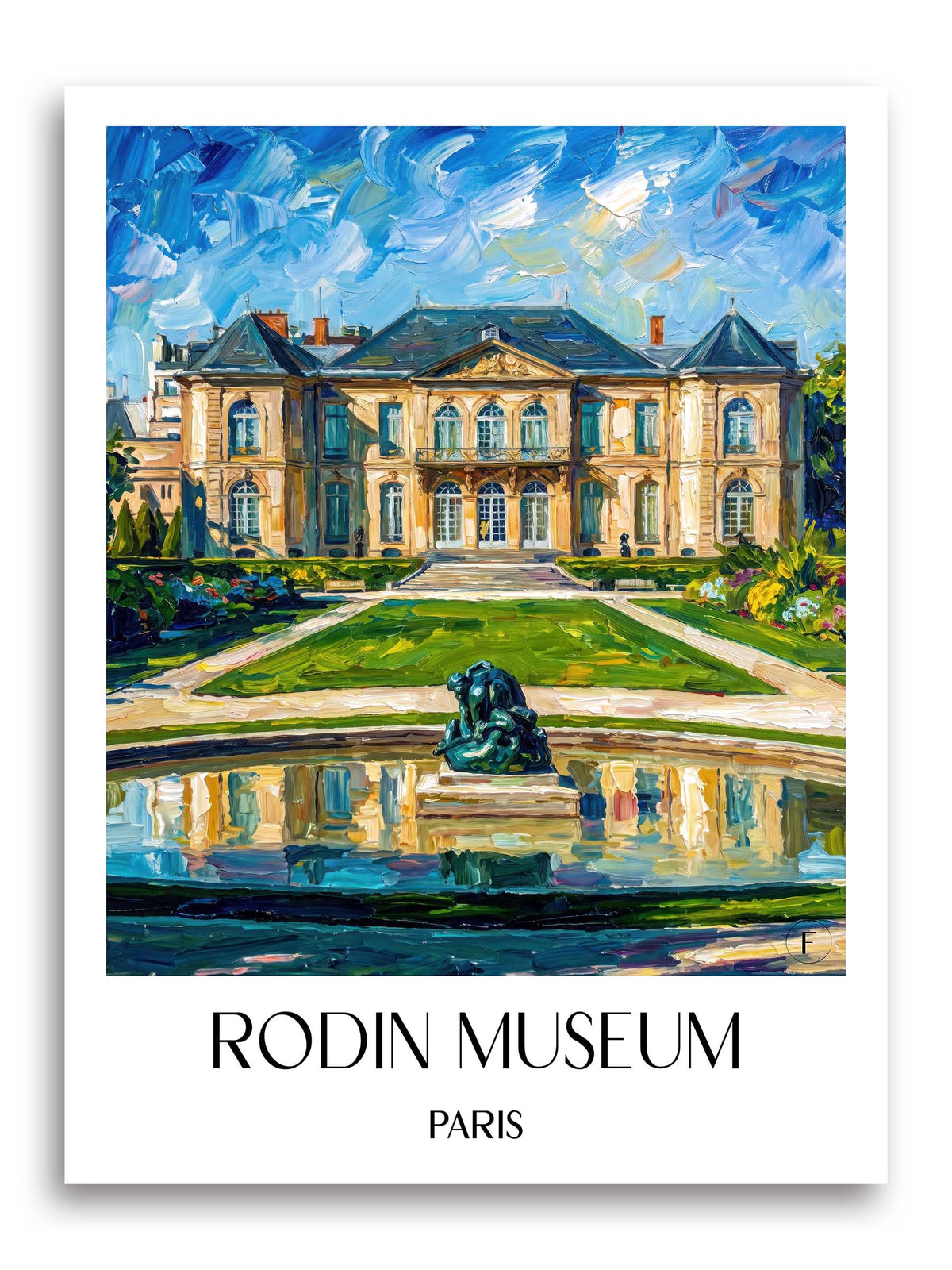 Musée Rodin Poster - Paris - Frankreich Kunstdruck - Ölgemälde von A4 bis A1 - favplace