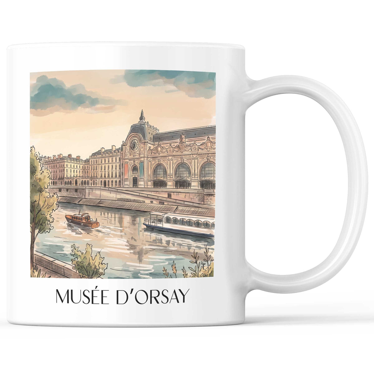 musée-d’orsay-paris-frankreich-kaffeebecher-aquarell