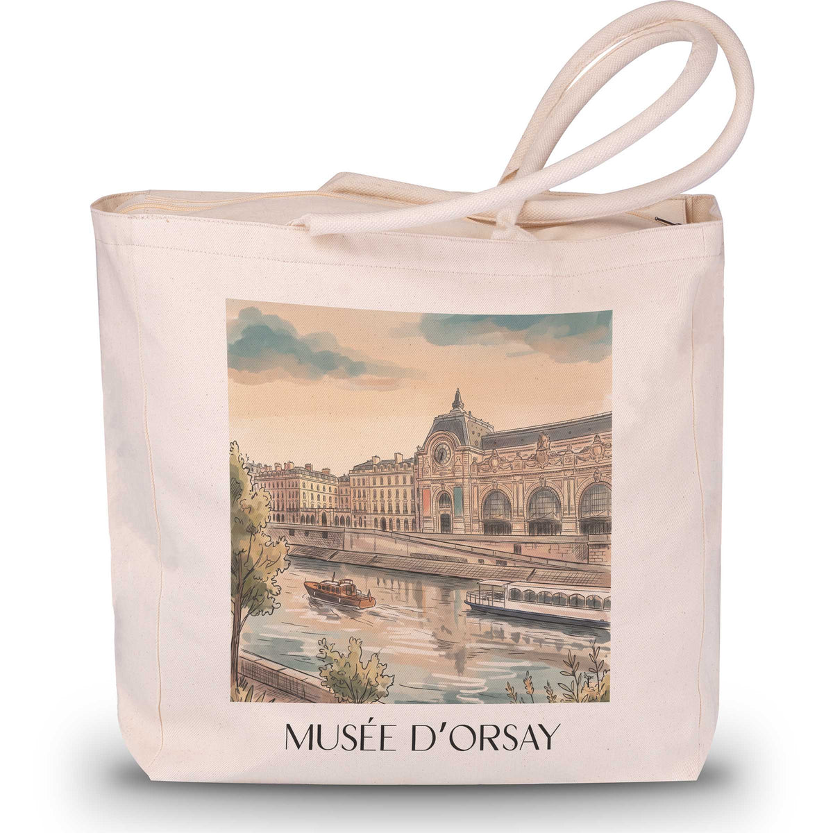 musée-d’orsay-paris-frankreich-einkaufstasche-aquarell