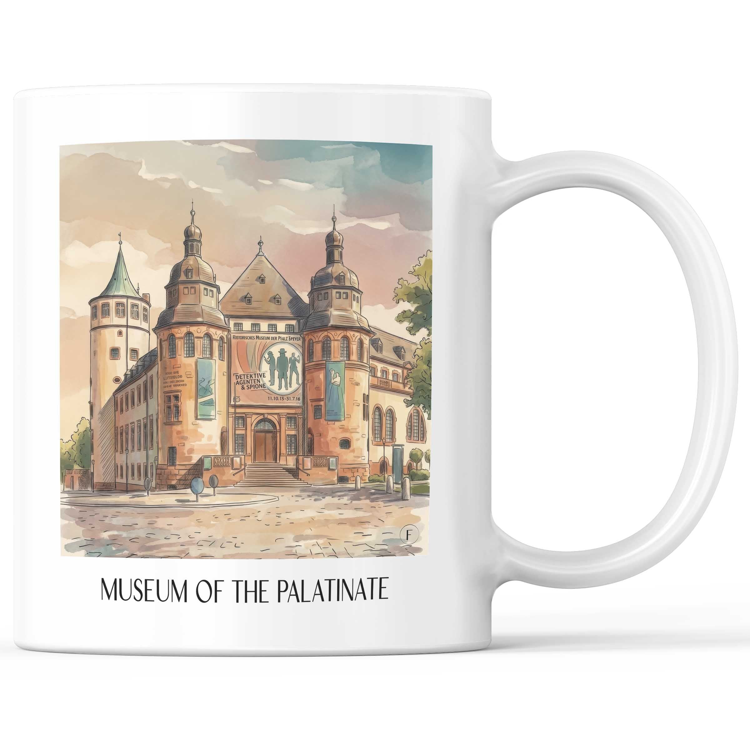 Museum der Pfalz Kaffeebecher - Speyer - Deutschland Becher - Kaffeetasse im Aquarell Stil - favplace