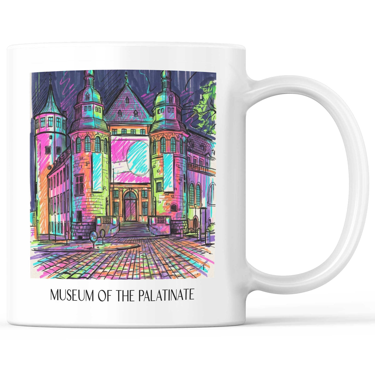 Museum der Pfalz Kaffeebecher - Speyer - Deutschland Becher - Kaffeetasse im Tag Graffiti Stil - favplace