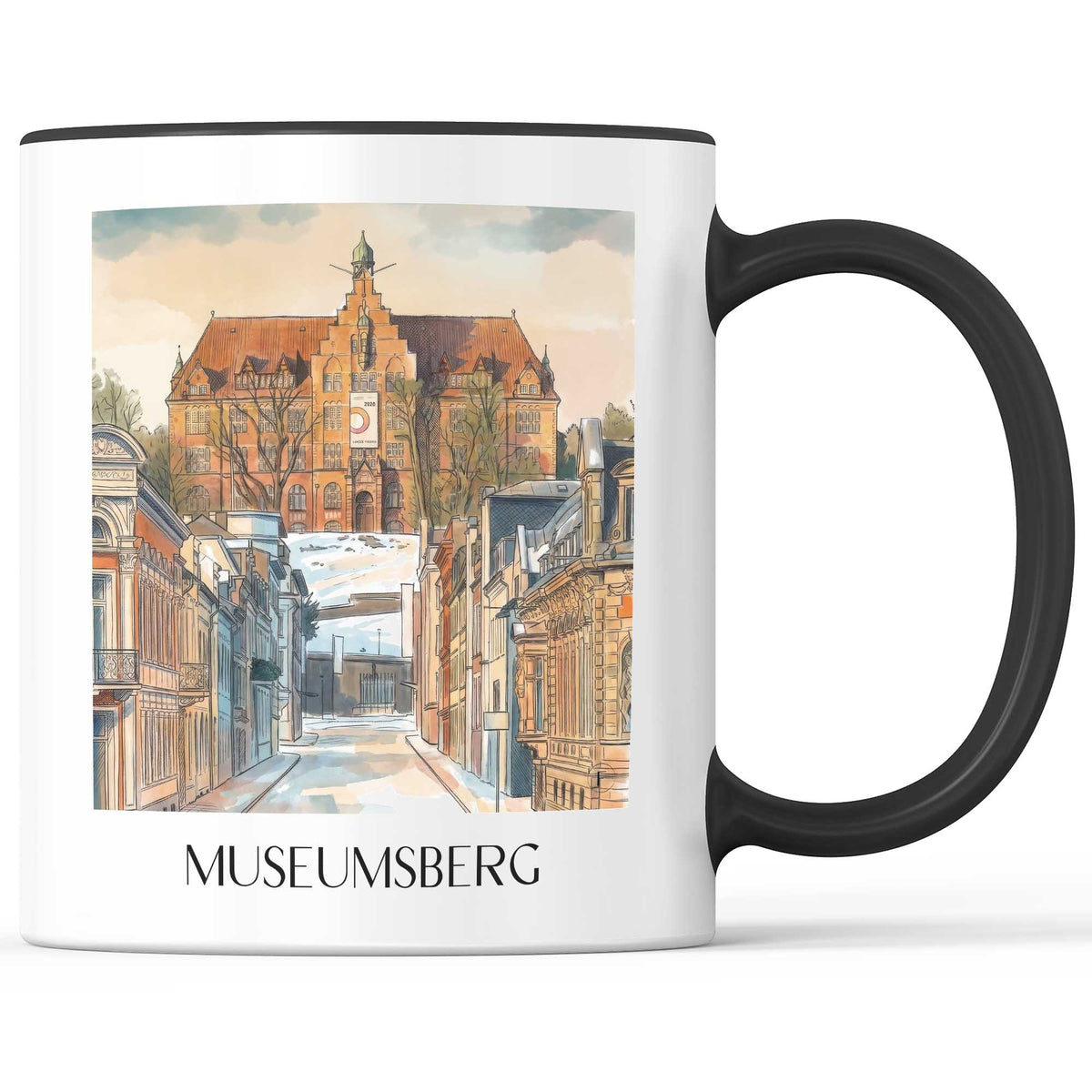 museumsberg-flensburg-deutschland-kaffeebecher-aquarell