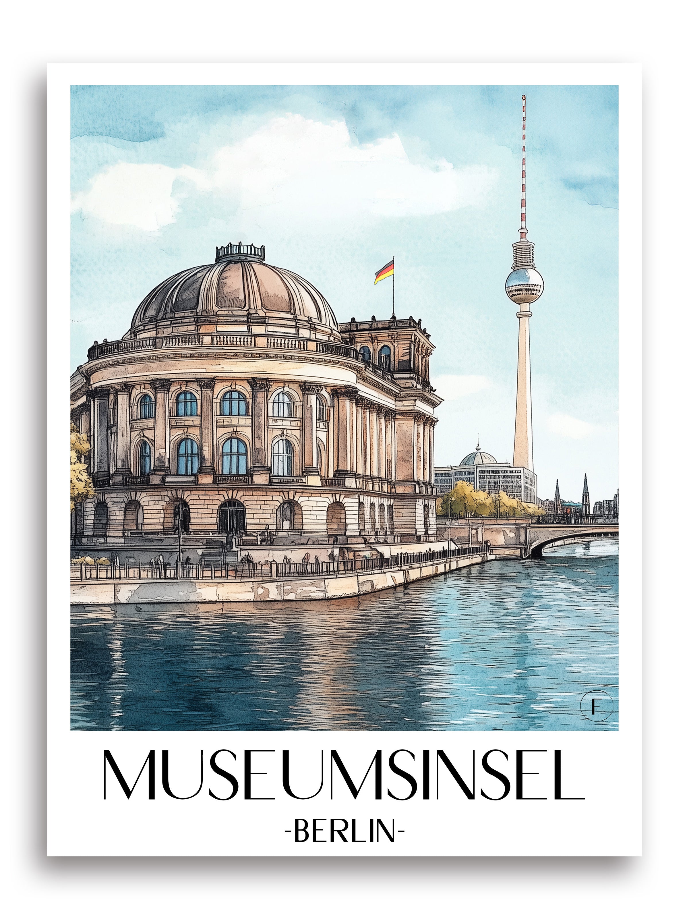 museumsinsel-berlin-deutschland-poster-aquarell