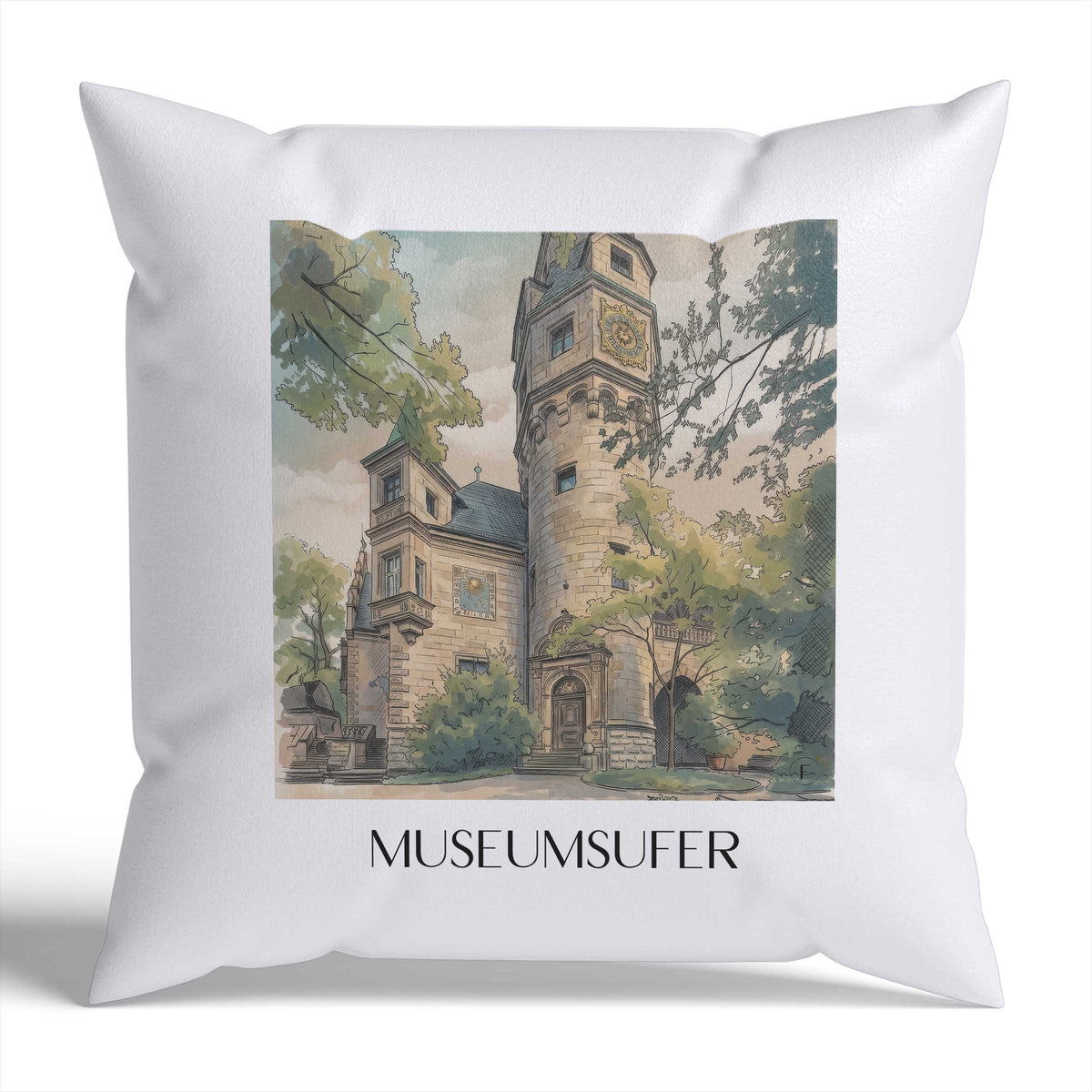 museumsufer-frankfurt-deutschland-kissenbezug-aquarell