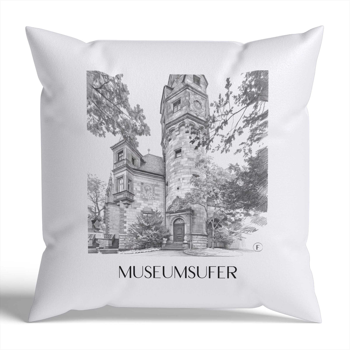 museumsufer-frankfurt-deutschland-kissenbezug-bleistift-zeichnung-drawing