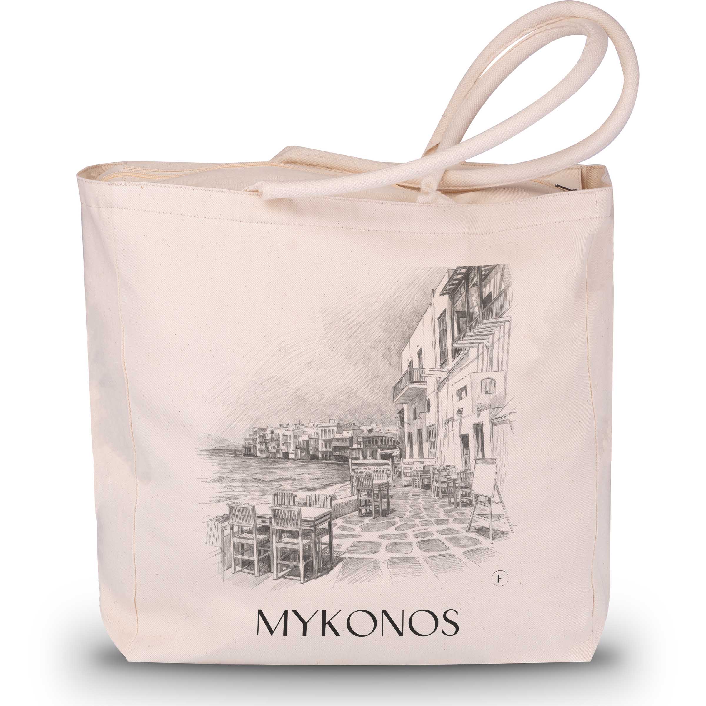mykonos-griechenland-einkaufstasche-bleistift-zeichnung-drawing