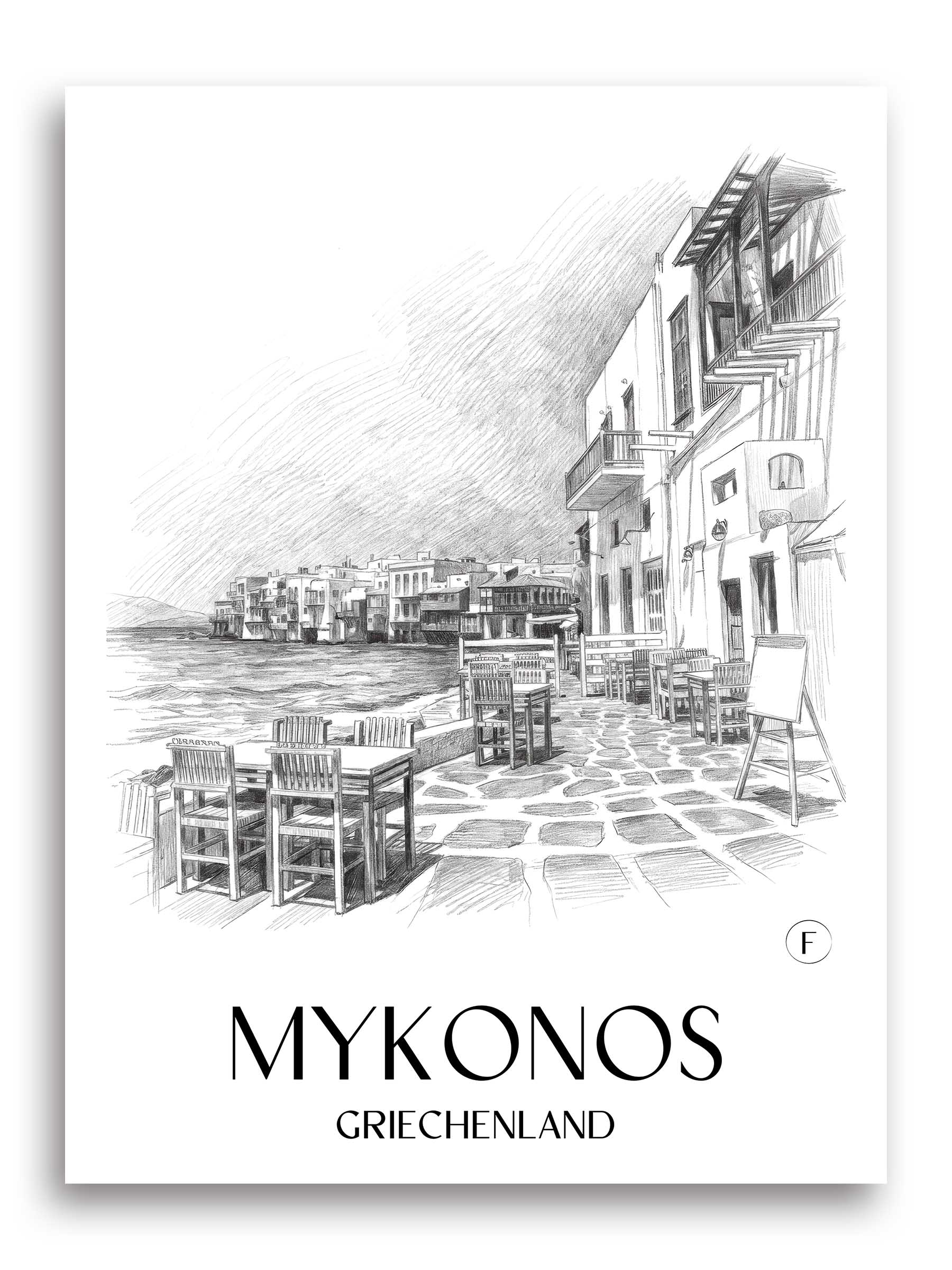 mykonos-griechenland-poster-bleistift-zeichnung-drawing