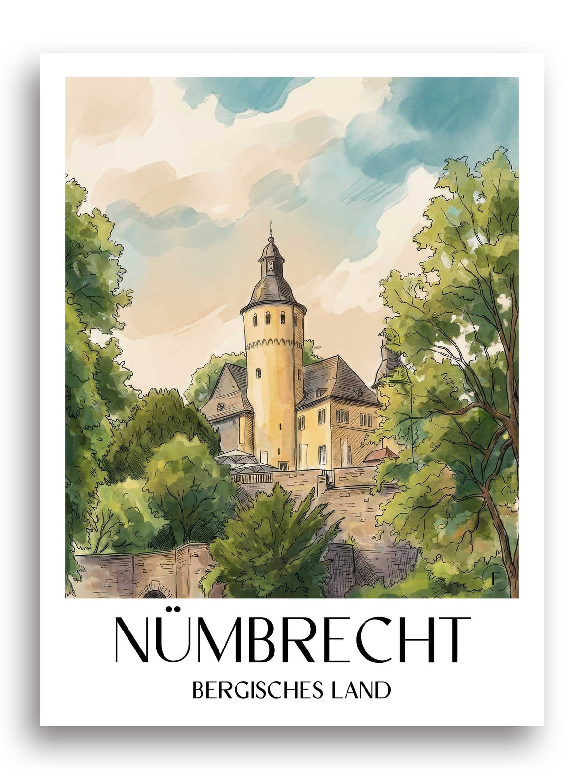nümbrecht-bergisches-land-deutschland-poster-aquarell