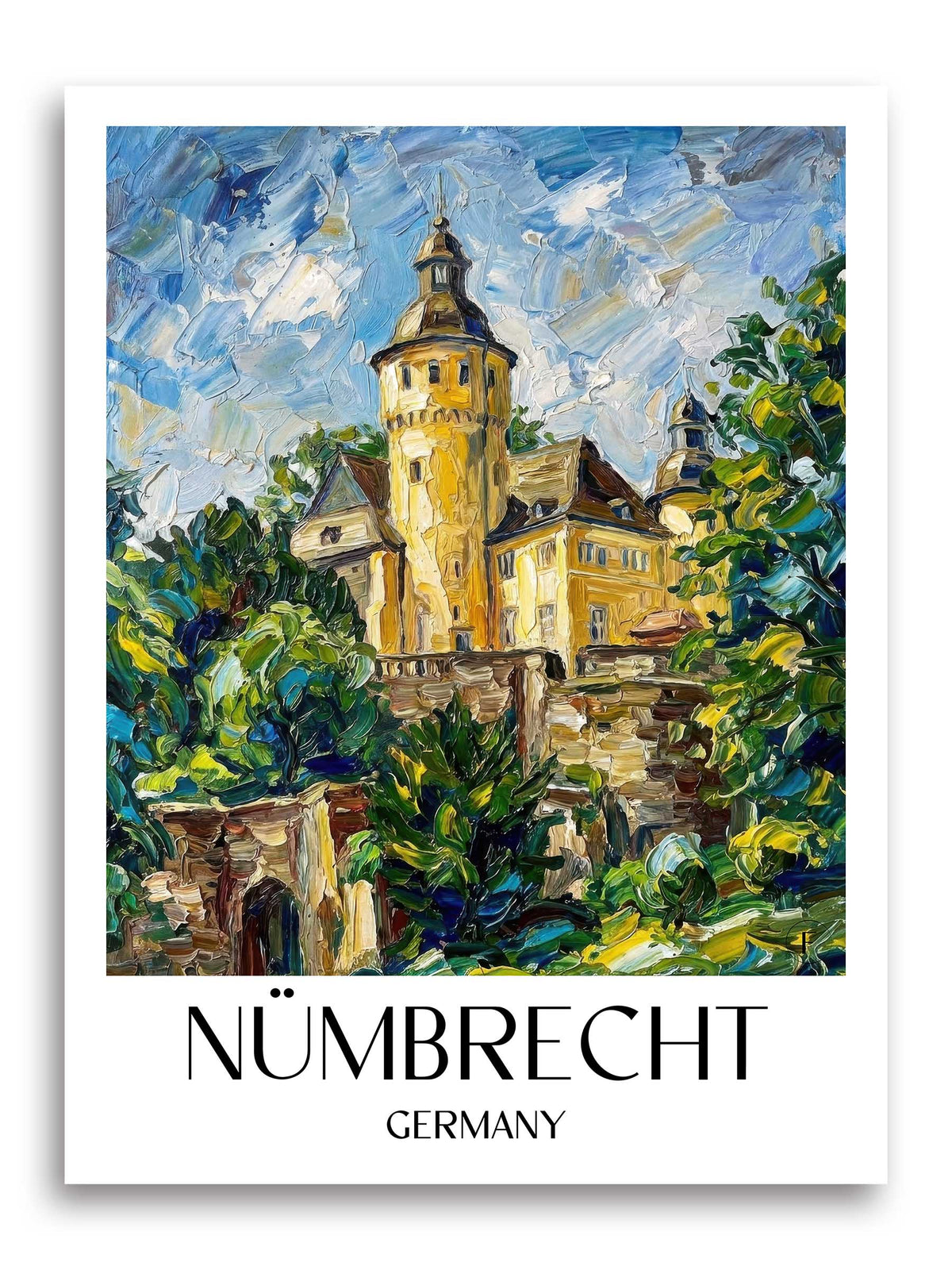 Nümbrecht Poster - Bergisches Land - Deutschland Kunstdruck - Ölgemälde von A4 bis A1 - favplace