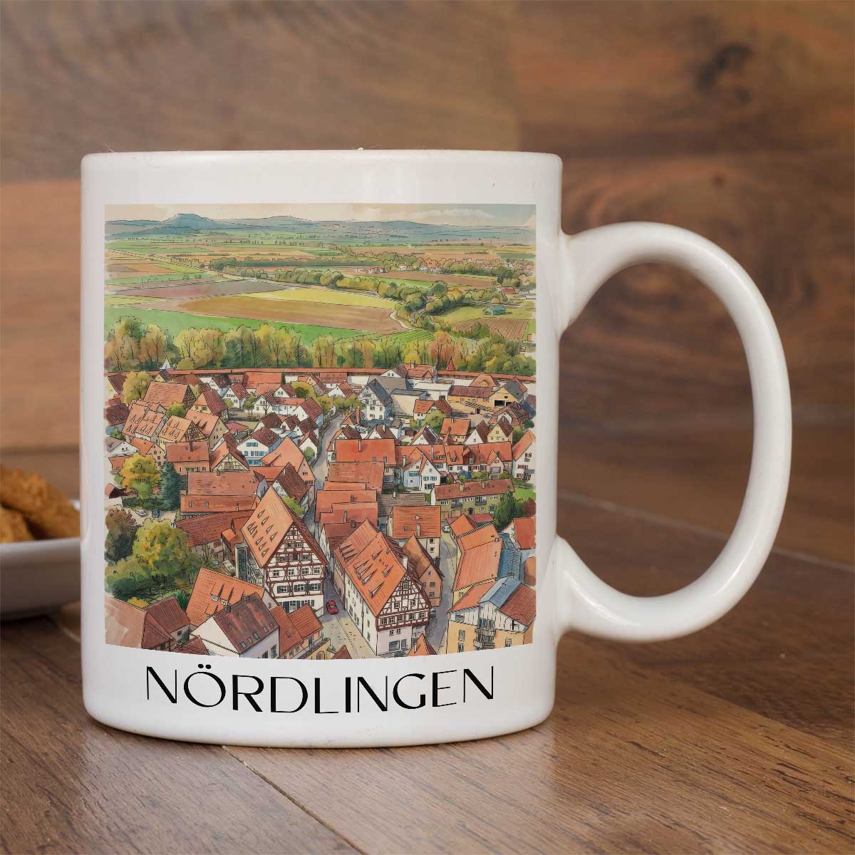 nördlingen-bayern-deutschland-kaffeebecher-aquarell