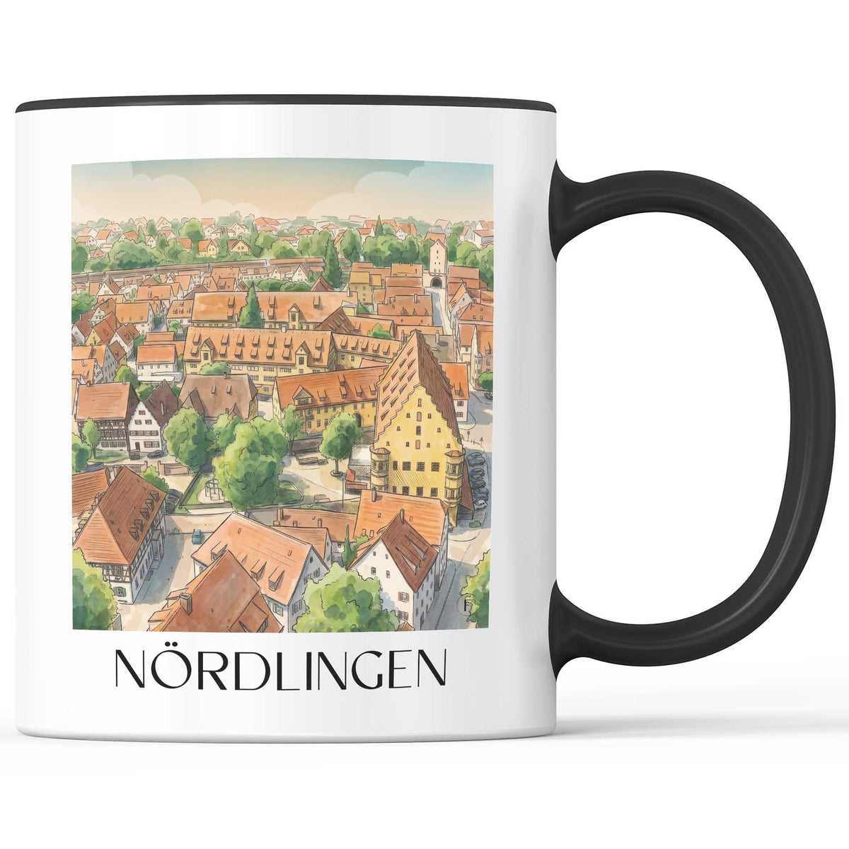 nördlingen-schwaben-deutschland-kaffeebecher-aquarell