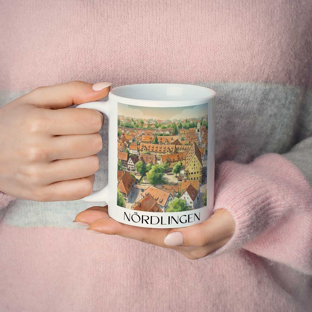 nördlingen-schwaben-deutschland-kaffeebecher-aquarell