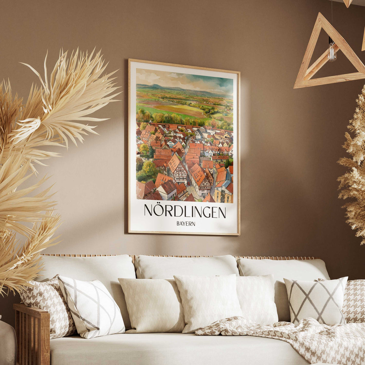 nördlingen-bayern-deutschland-poster-aquarell