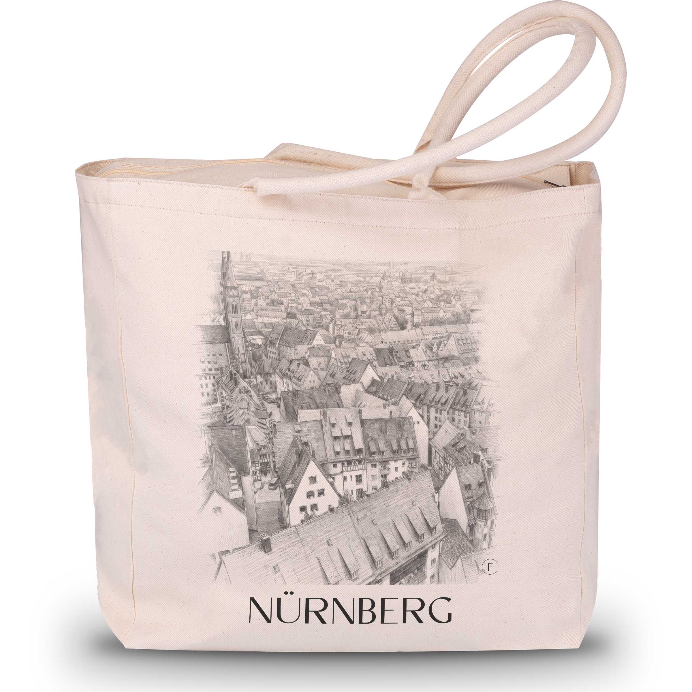 nürnberg-deutschland-einkaufstasche-bleistift-zeichnung-drawing