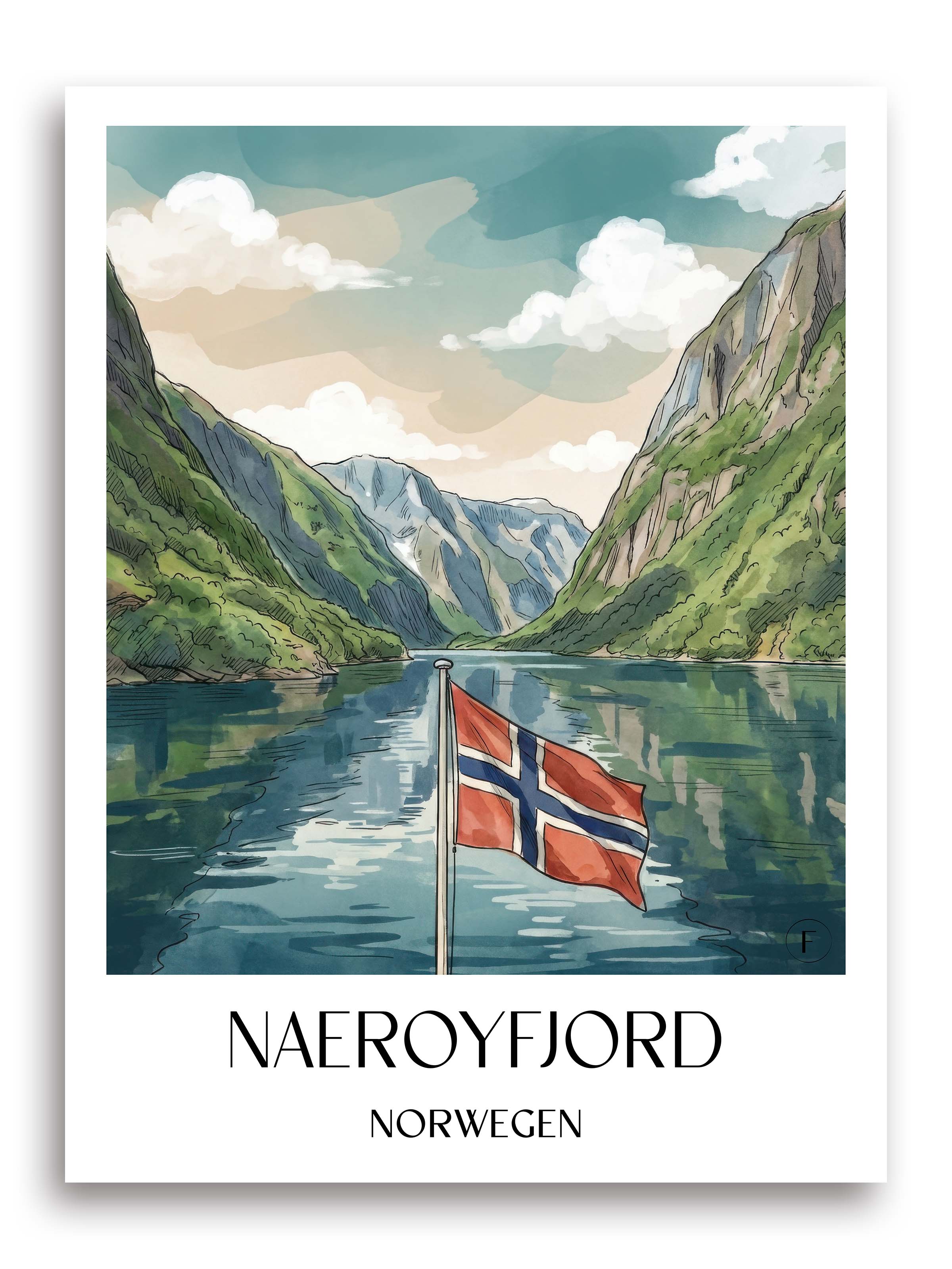 naeroyfjord-norwegen-poster-aquarell