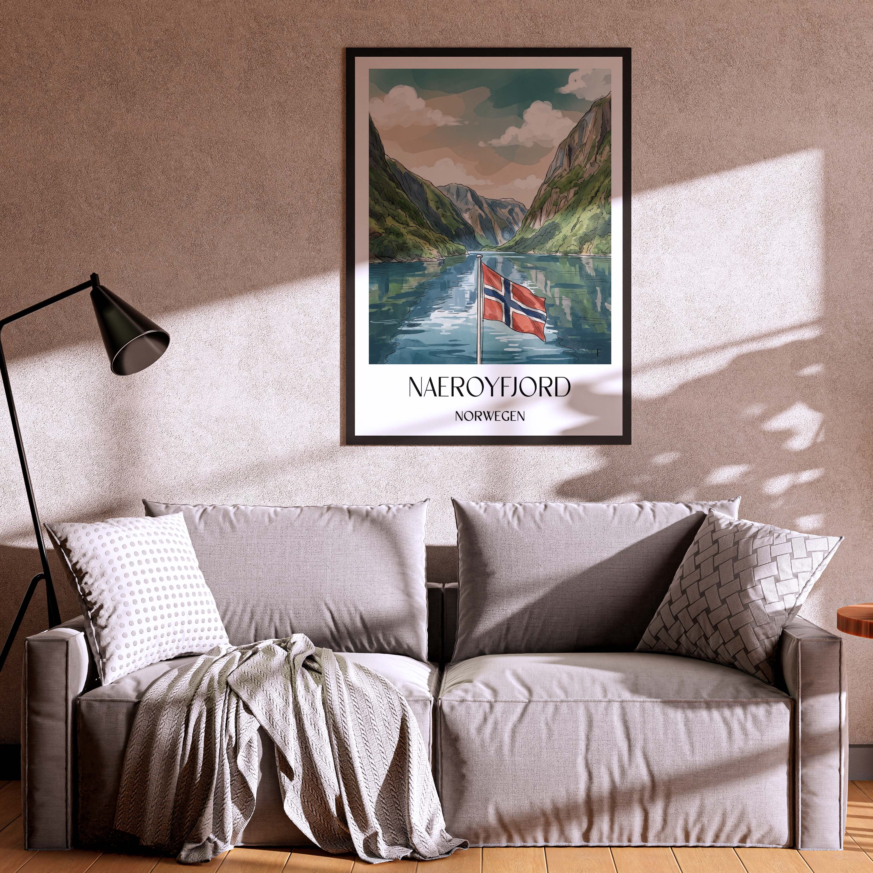 naeroyfjord-norwegen-poster-aquarell