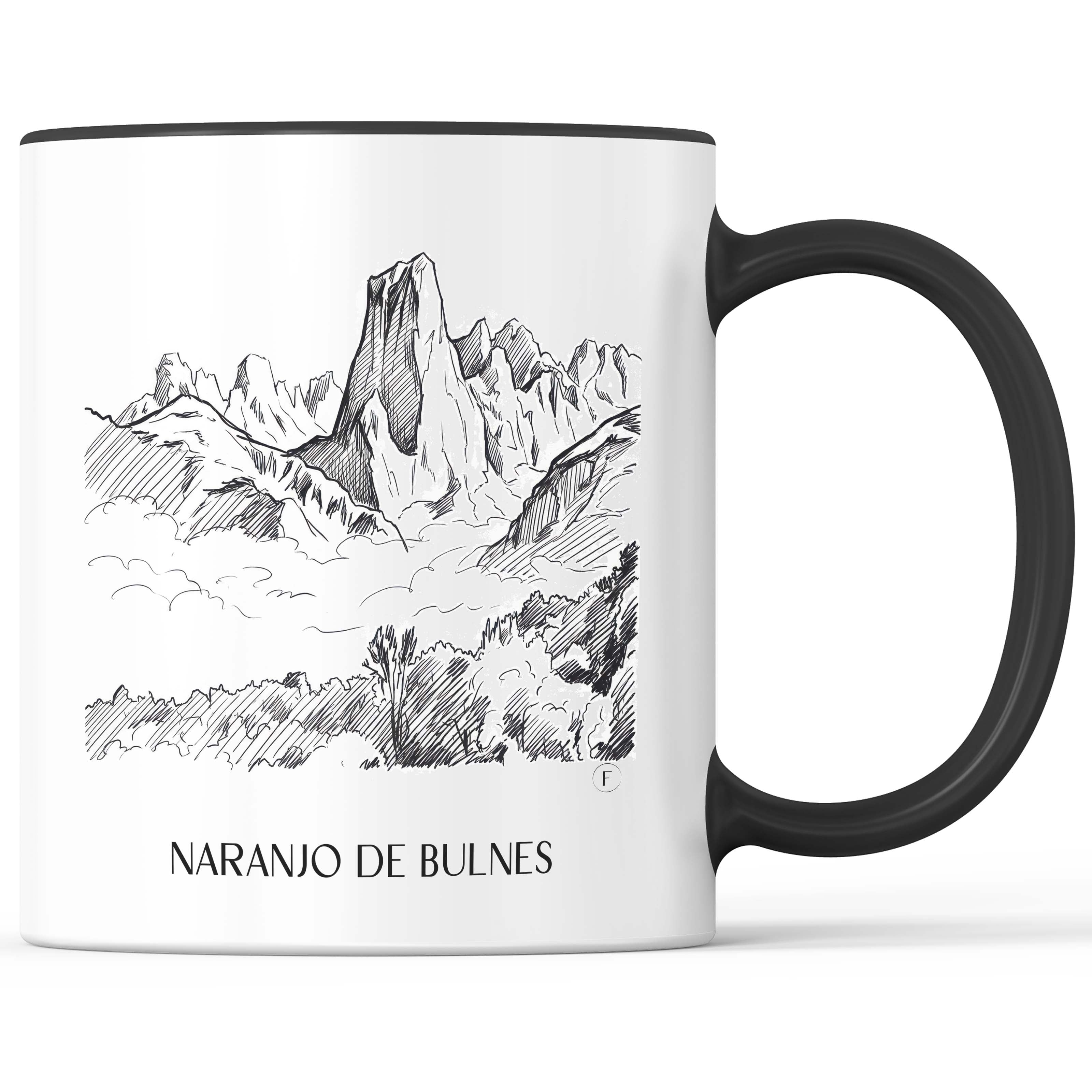 Naranjo de Bulnes Kaffeebecher - Spanien - Spanien Becher - Kaffeetasse im Skizze Stil - favplace
