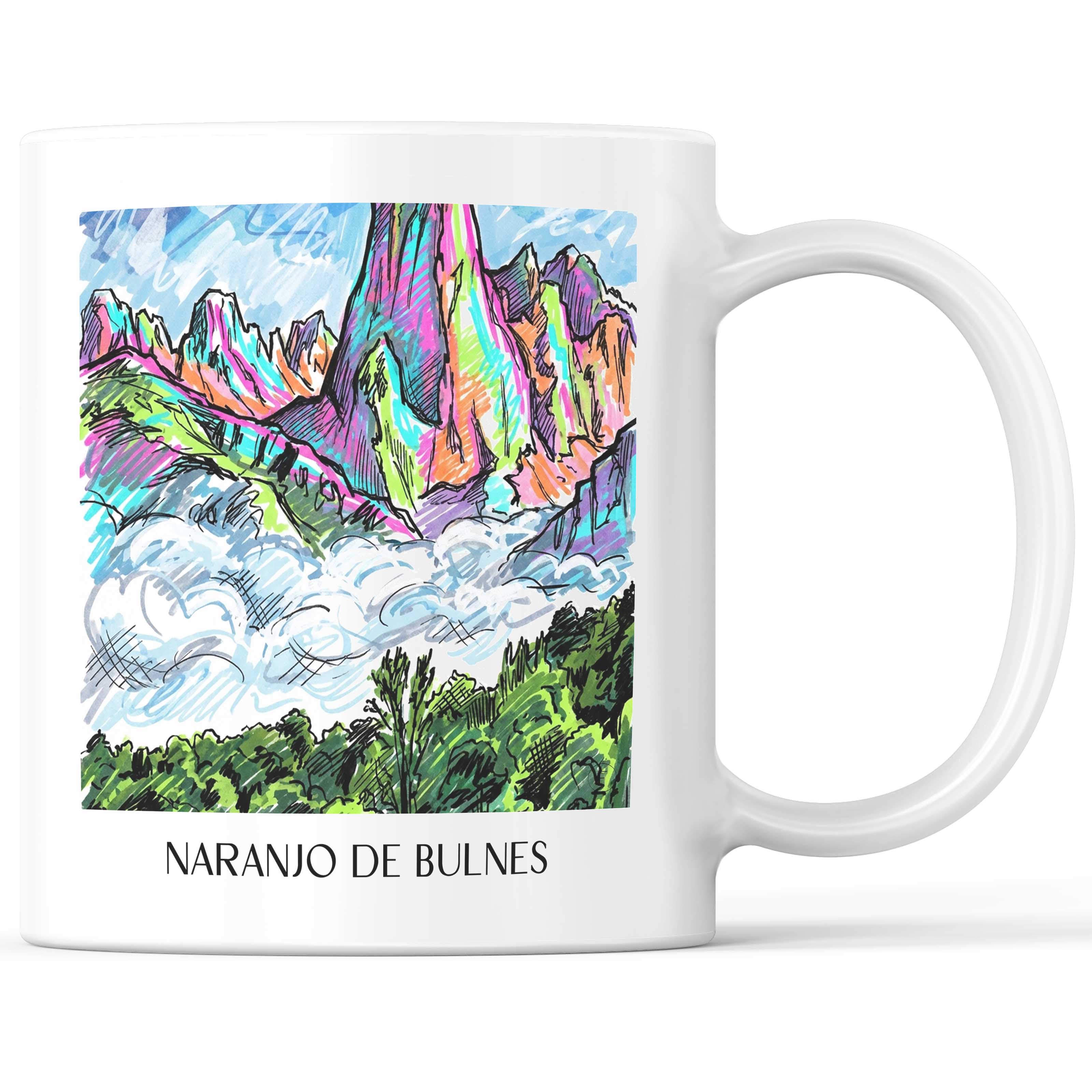 Naranjo de Bulnes Kaffeebecher - Spanien - Spanien Becher - Kaffeetasse im Tag Graffiti Stil - favplace