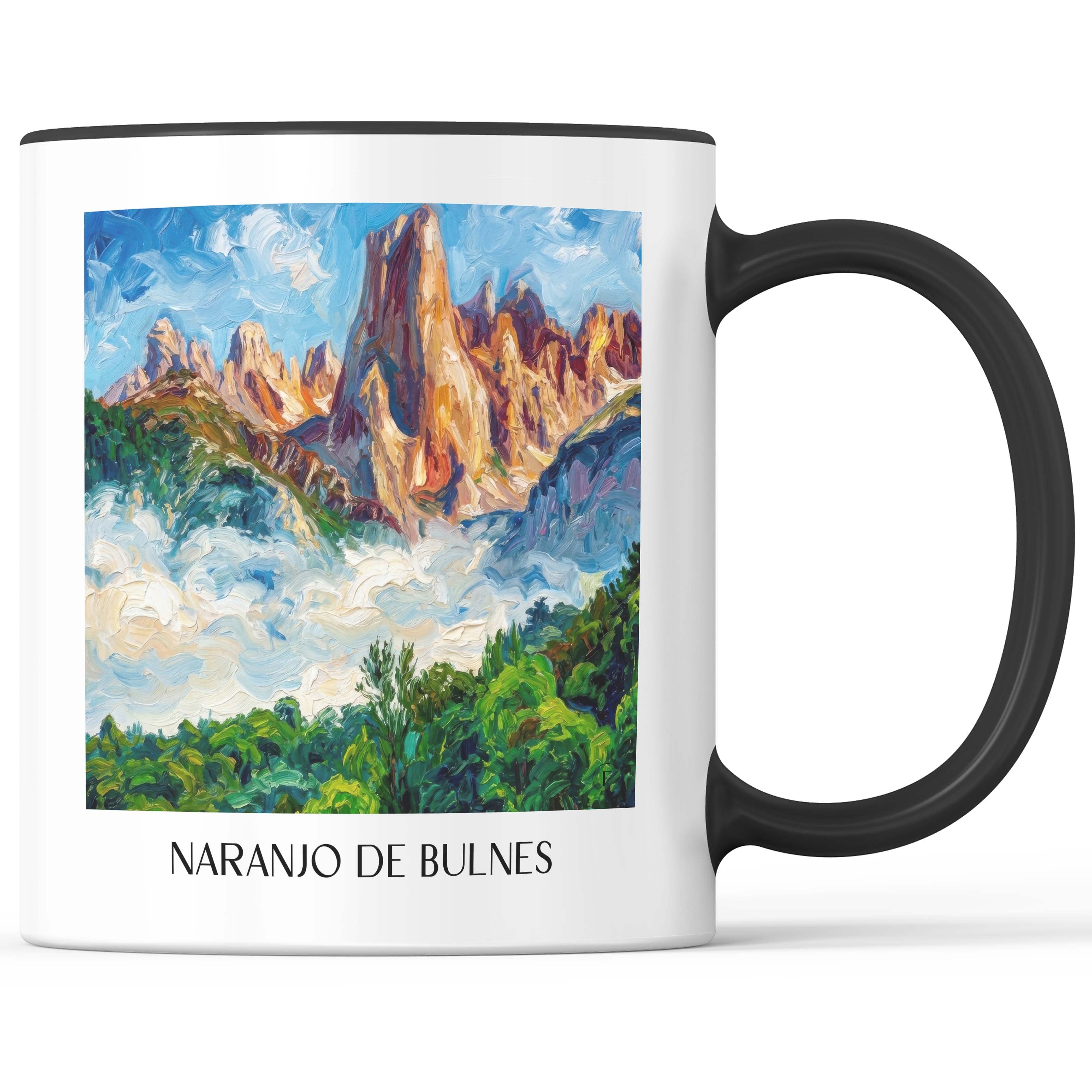 Naranjo de Bulnes Kaffeebecher - Spanien - Spanien Becher - Kaffeetasse im Ölgemälde Stil - favplace