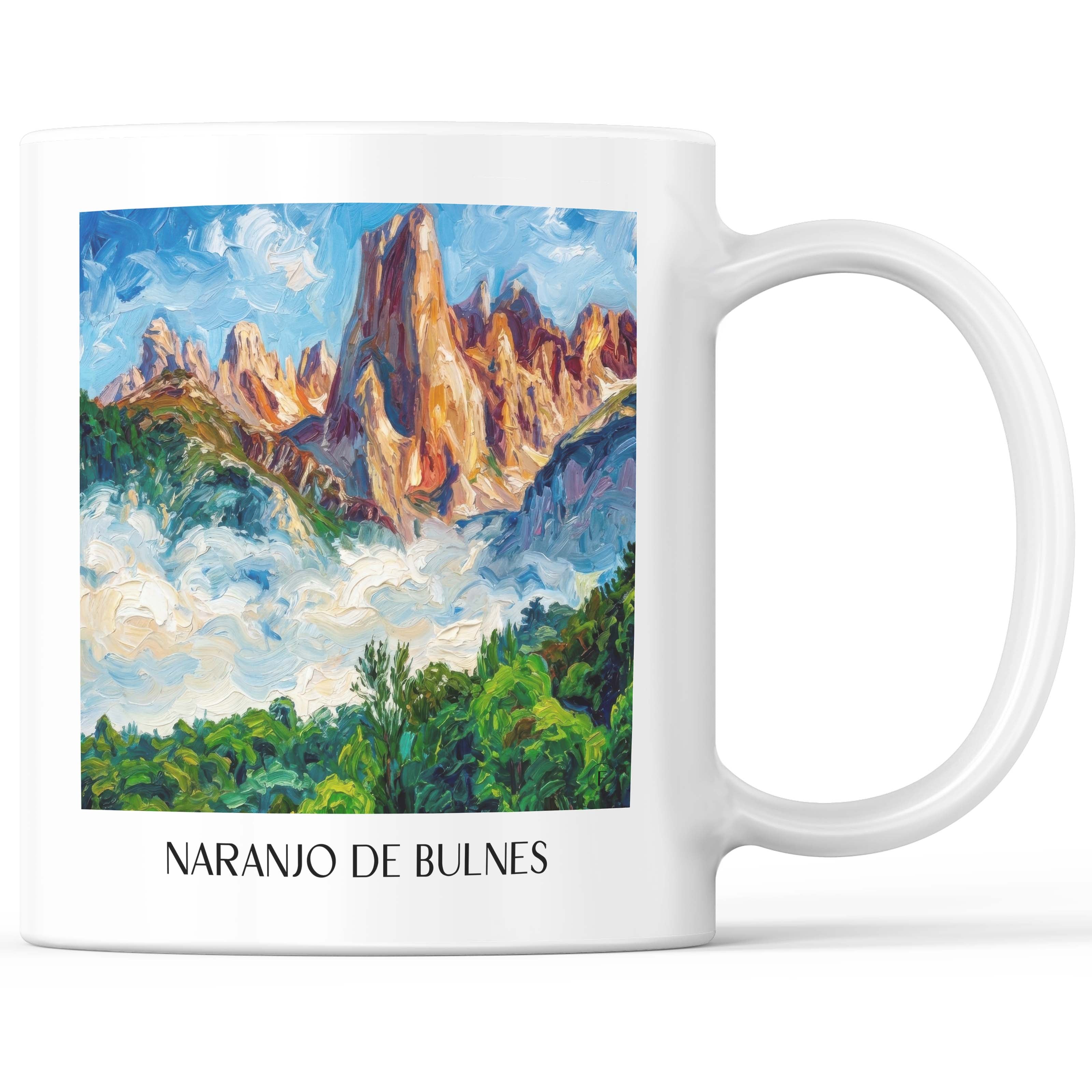 Naranjo de Bulnes Kaffeebecher - Spanien - Spanien Becher - Kaffeetasse im Ölgemälde Stil - favplace