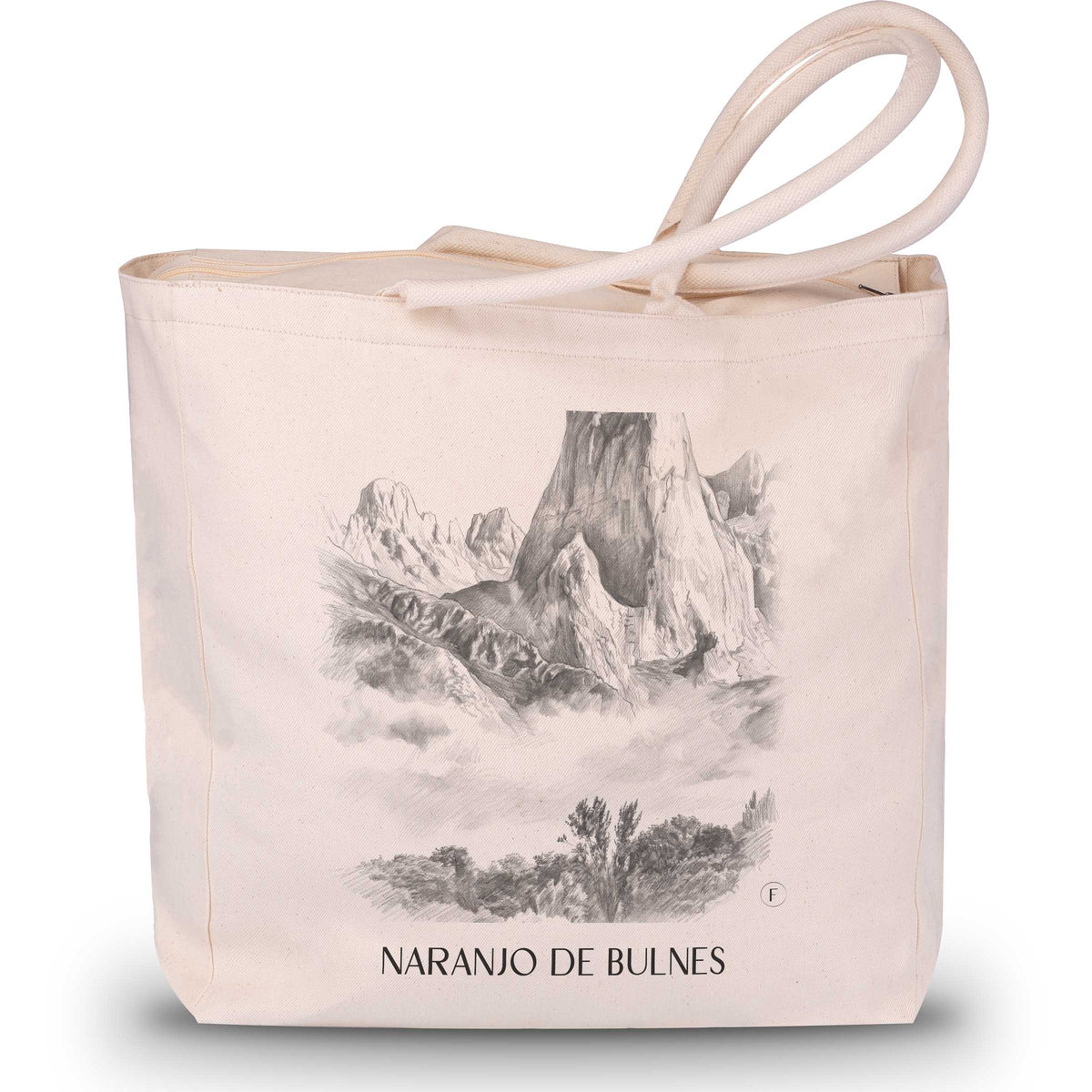 Naranjo de Bulnes Shopping Tasche - Spanien - Spanien Tote Bag - Einkaufstasche im Zeichnung Stil - favplace