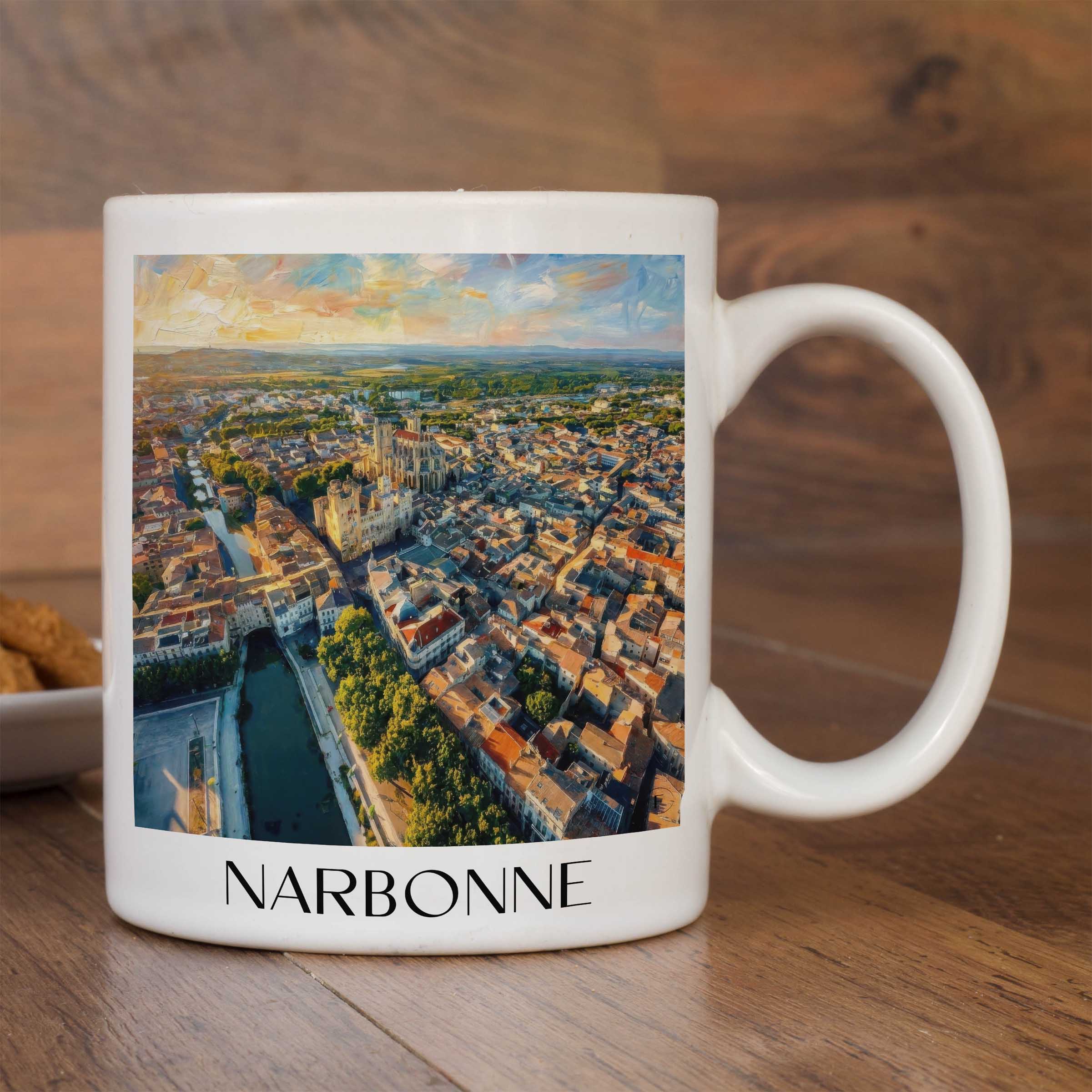 narbonne-okzitanien-frankreich-kaffeebecher-oil-painting-oelgemaelde