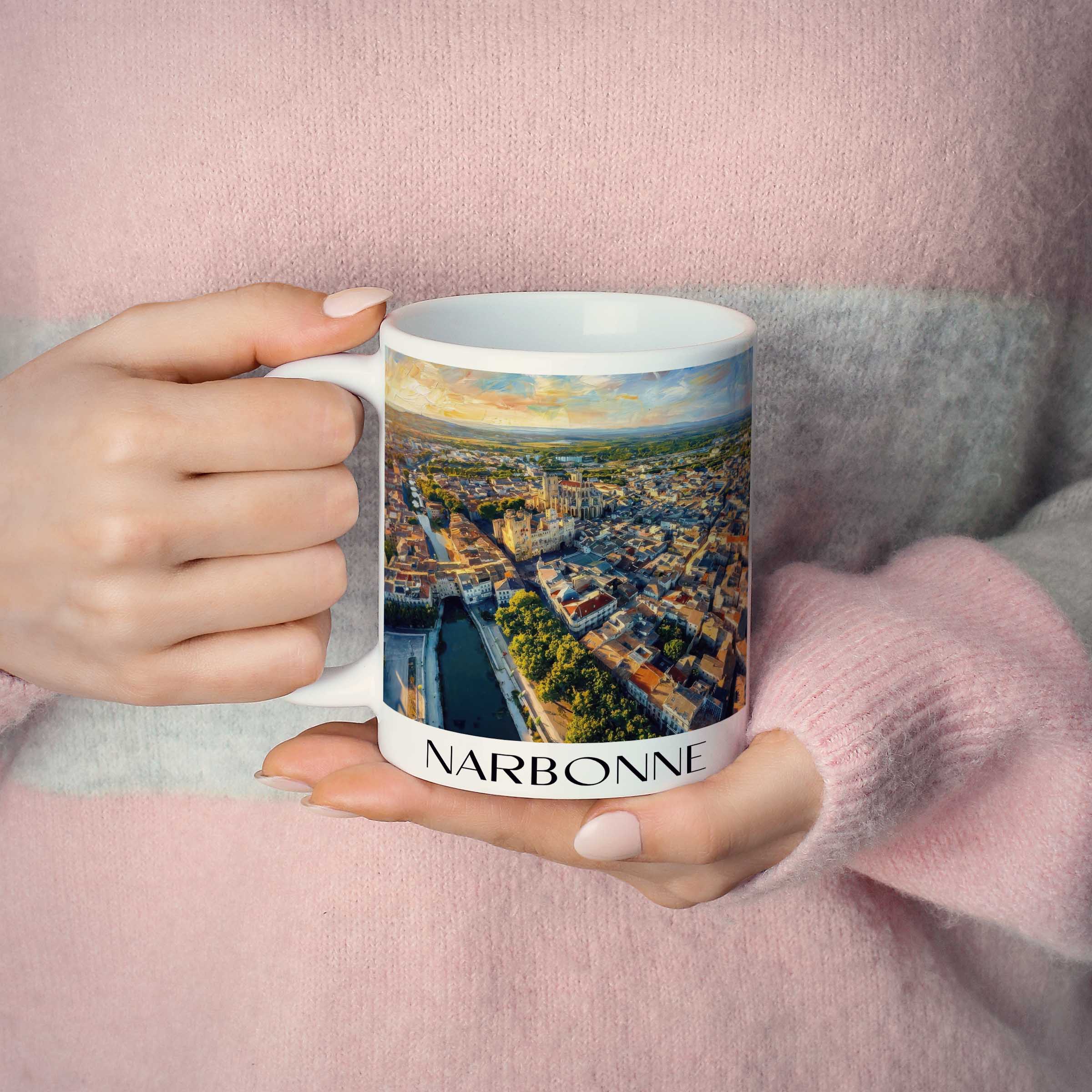 narbonne-okzitanien-frankreich-kaffeebecher-oil-painting-oelgemaelde