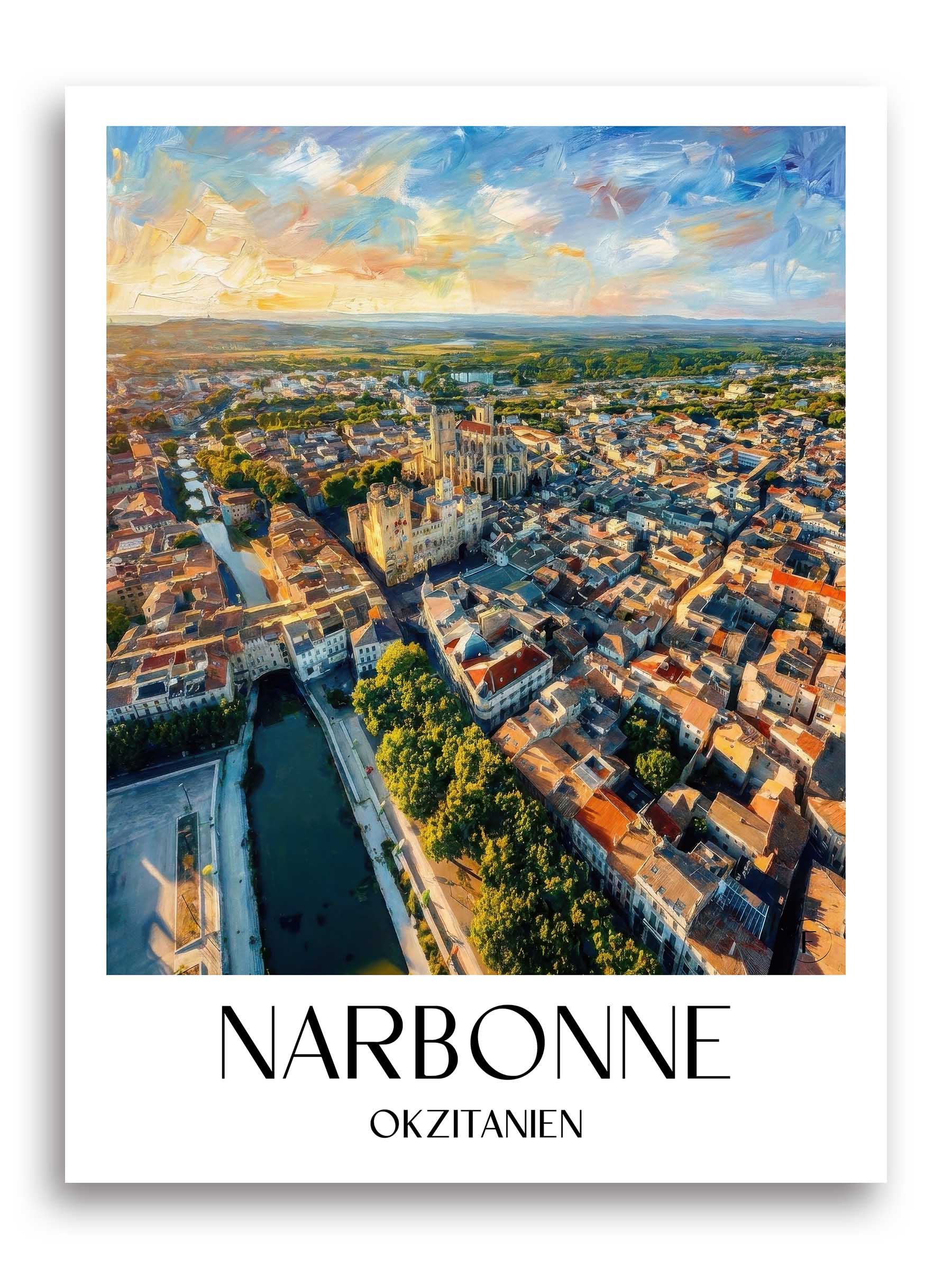narbonne-okzitanien-frankreich-poster-oil-painting-oelgemaelde