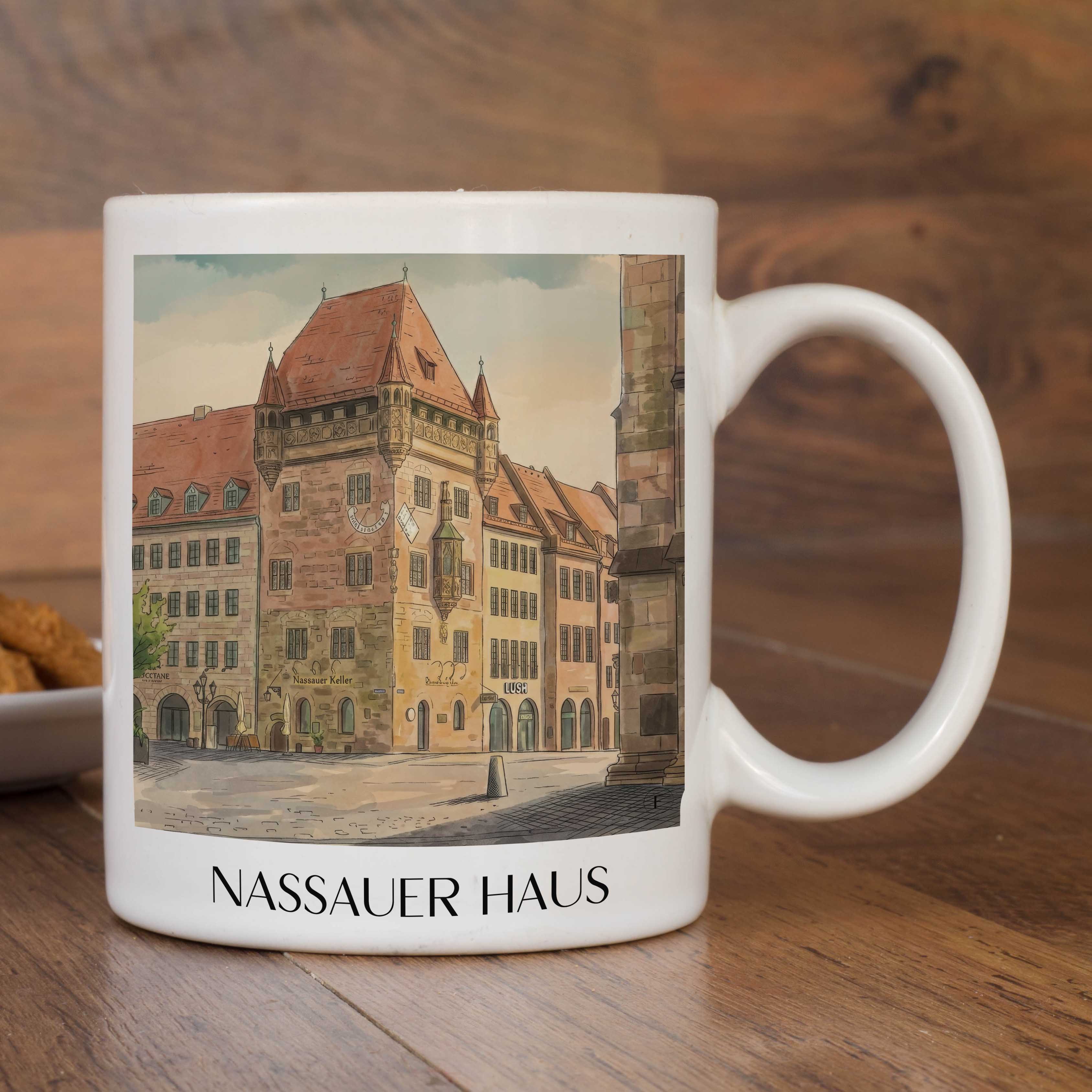 nassauer-haus-nürnberg-deutschland-kaffeebecher-aquarell