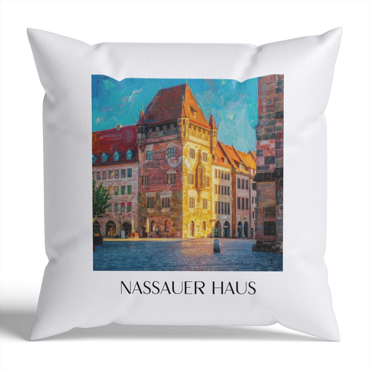 nassauer-haus-nürnberg-deutschland-kissenbezug-oil-painting-oelgemaelde