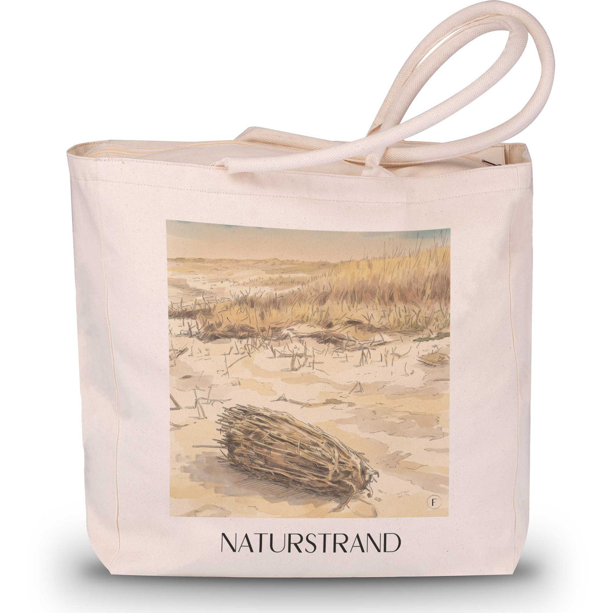 naturstrand-emden-deutschland-einkaufstasche-aquarell