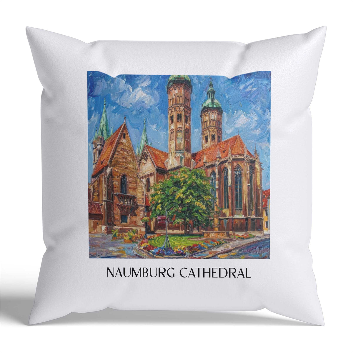 Naumburger Dom Kissenhülle - Zierkissen Bezug - Saale - Deutschland Kissen bzw. Kissenbezug im Ölgemälde Stil - favplace