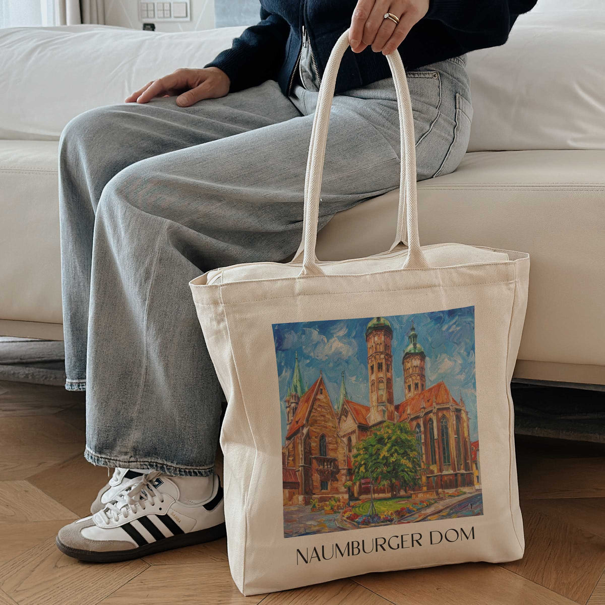 naumburger-dom--saale-deutschland-einkaufstasche-oil-painting-oelgemaelde