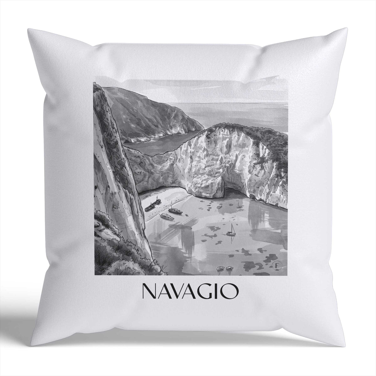 navagio-zakynthos-griechenland-kissenbezug-aquarell-schwarz-weiss