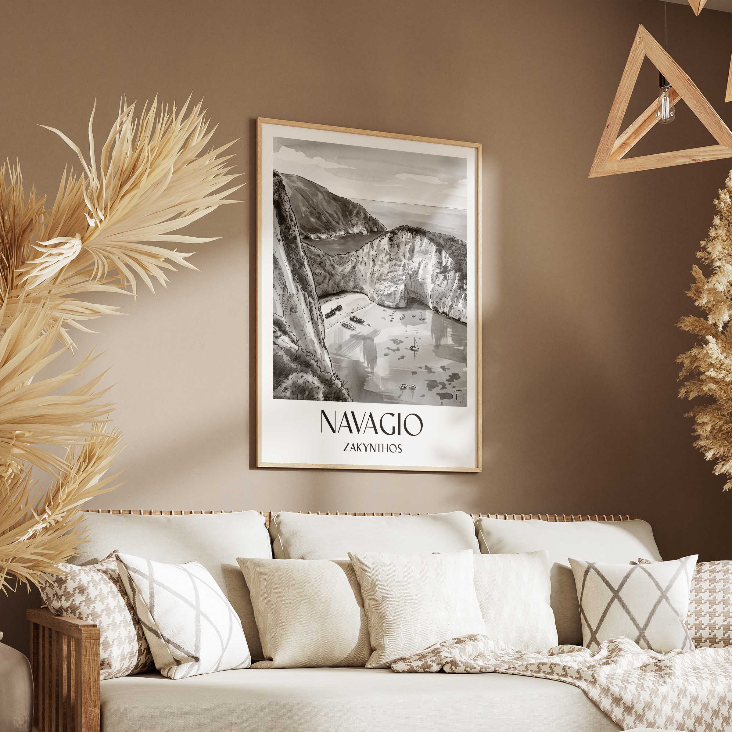 navagio-zakynthos-griechenland-poster-aquarell-schwarz-weiss