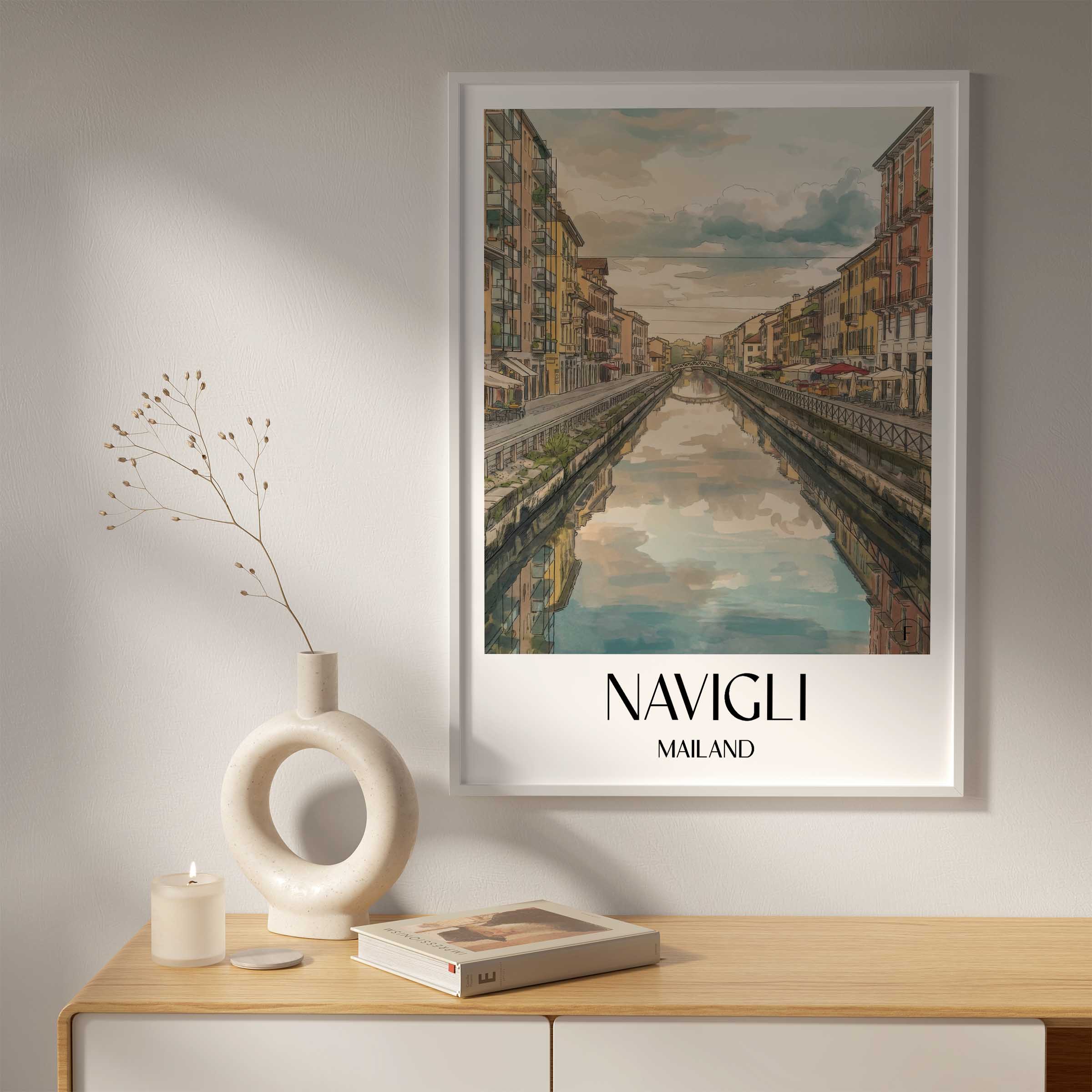 navigli-mailand-italien-poster-aquarell