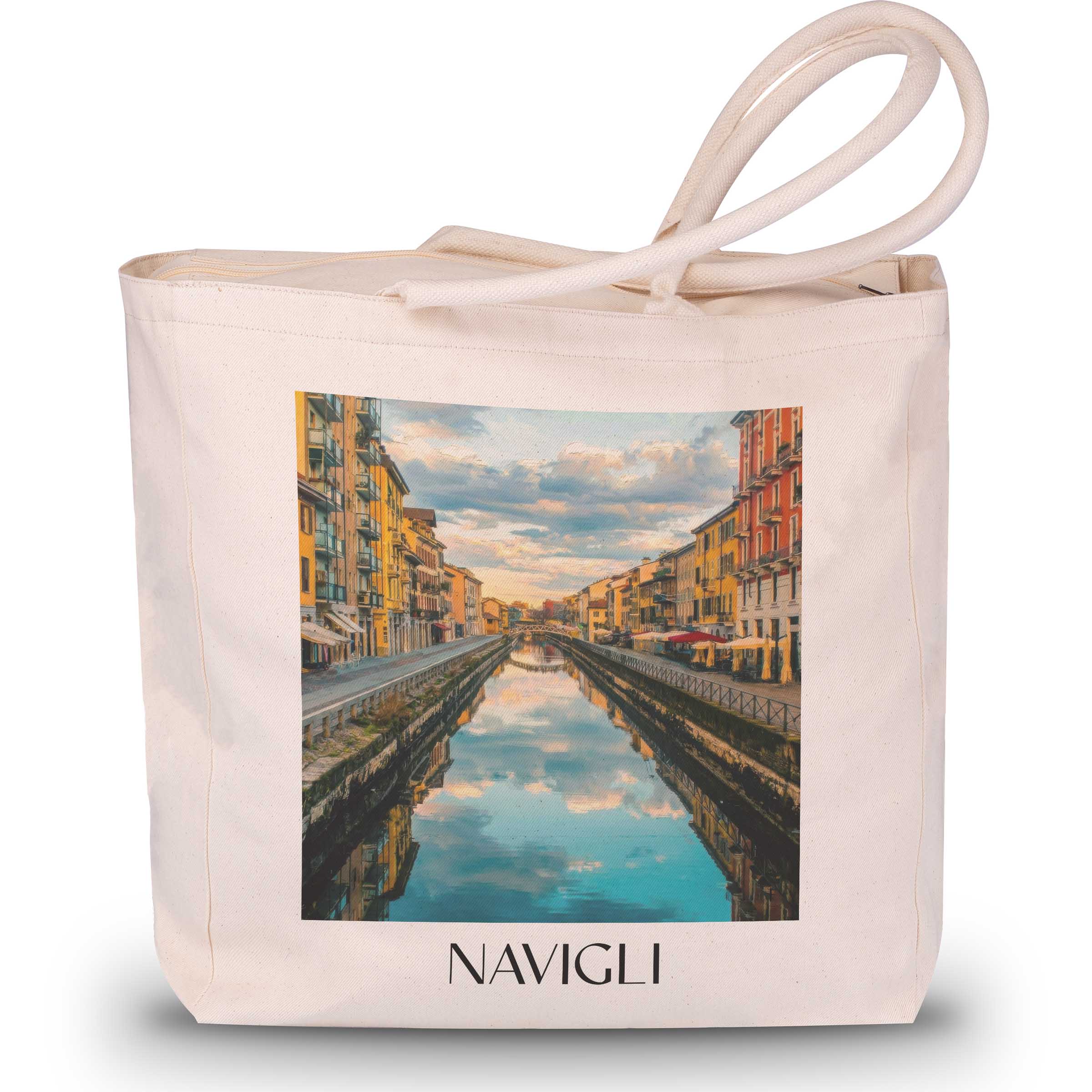 navigli-mailand-italien-einkaufstasche-oil-painting-oelgemaelde