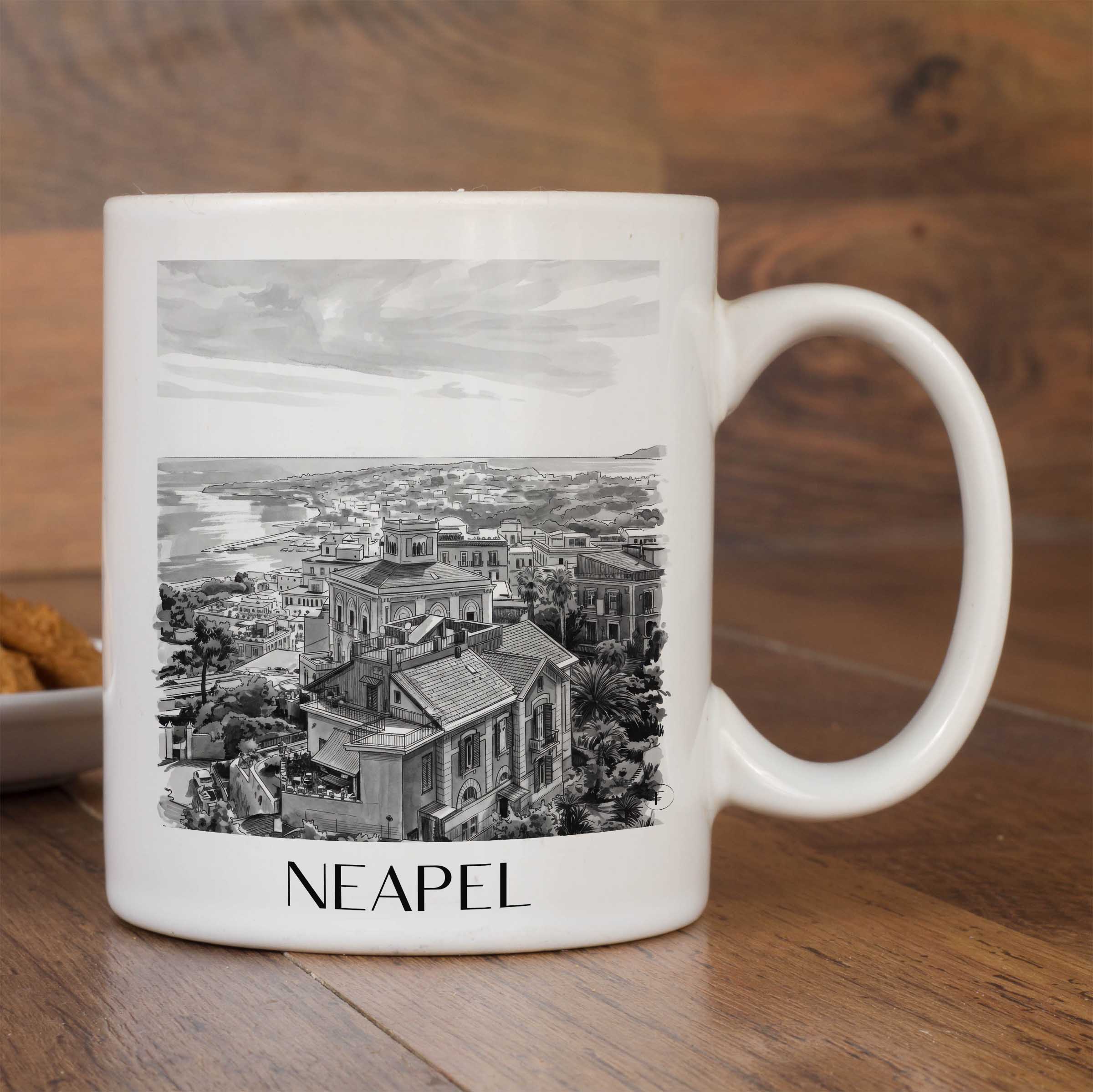 neapel-italien-kaffeebecher-aquarell-schwarz-weiss