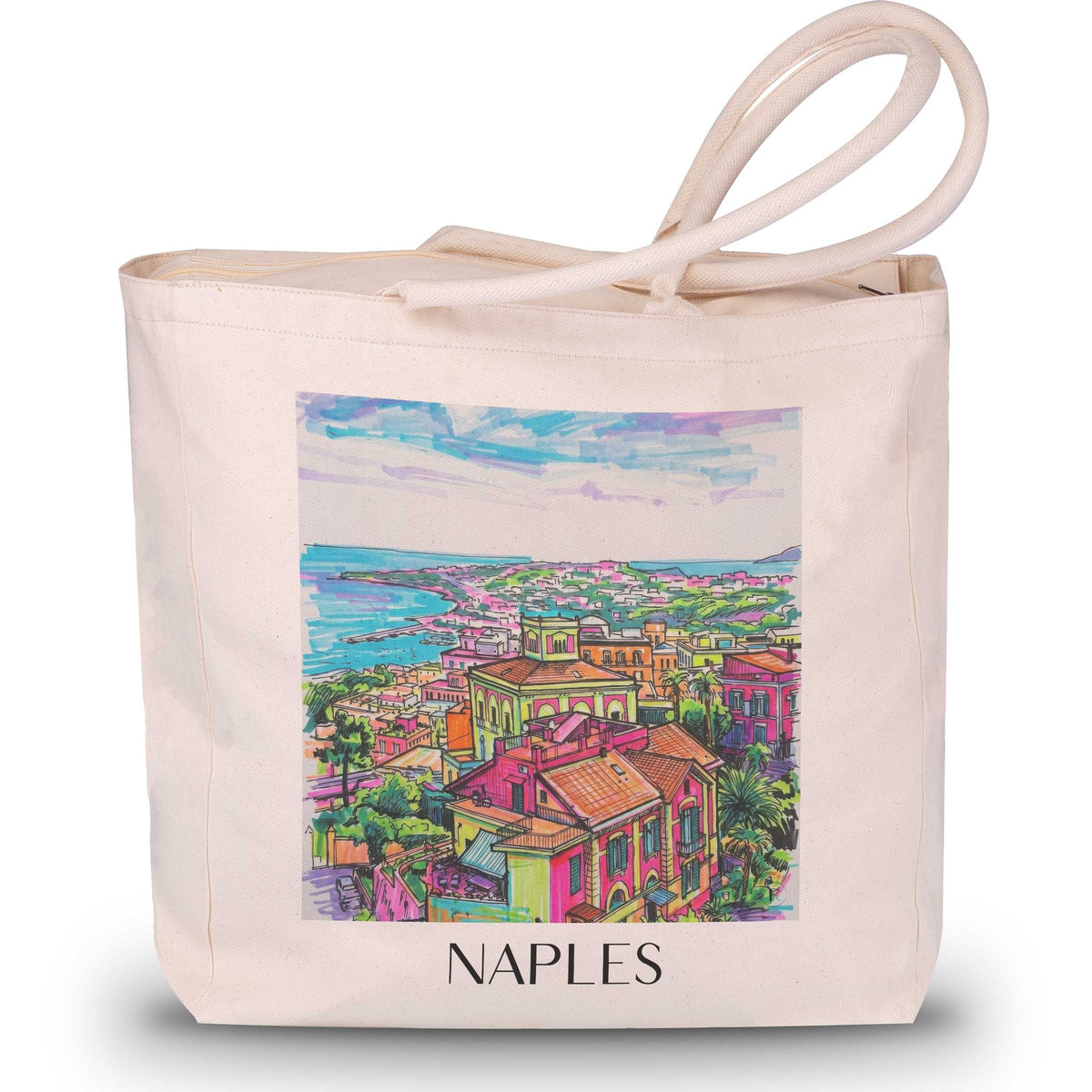 Neapel - Italien Tote Bag - Einkaufstasche im Tag Graffiti Stil - favplace