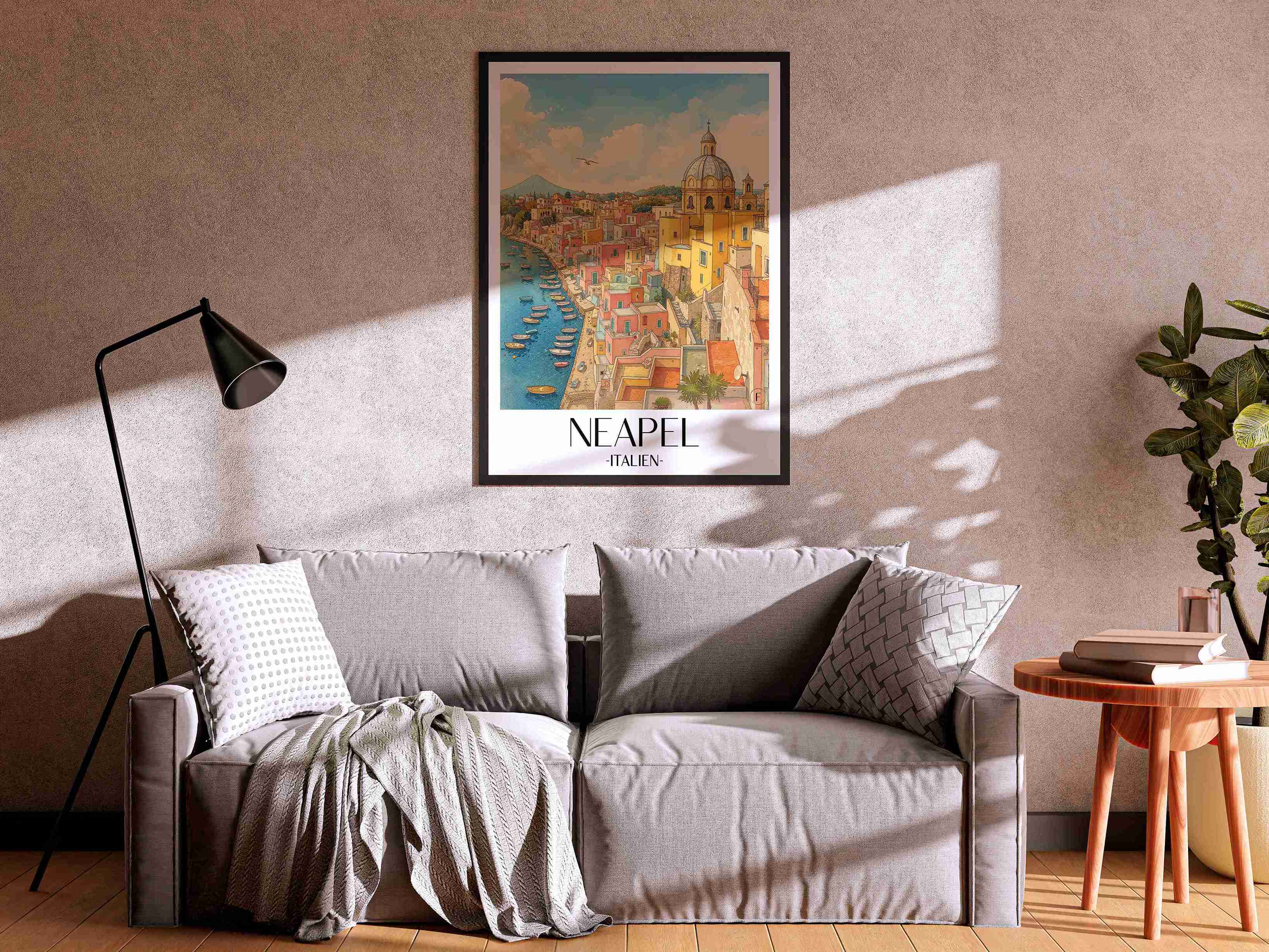 neapel-italien-poster-aquarell