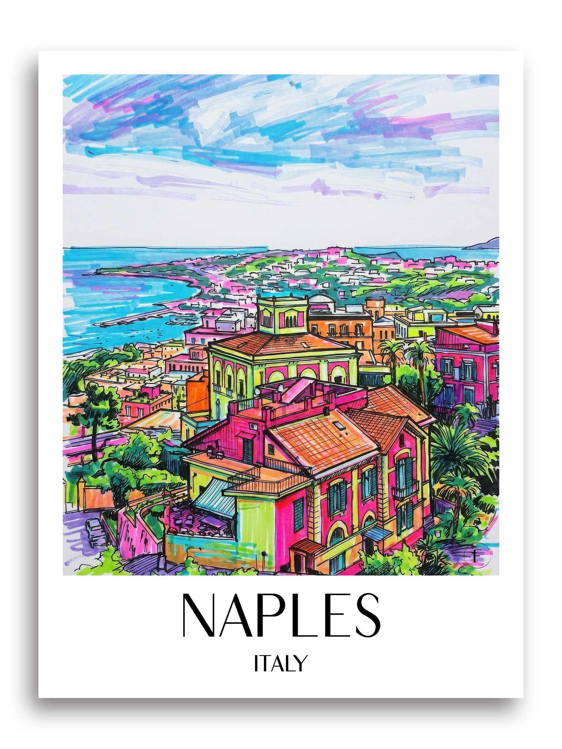 Neapel Poster - - Italien Kunstdruck - Tag Graffiti von A4 bis A1 - favplace
