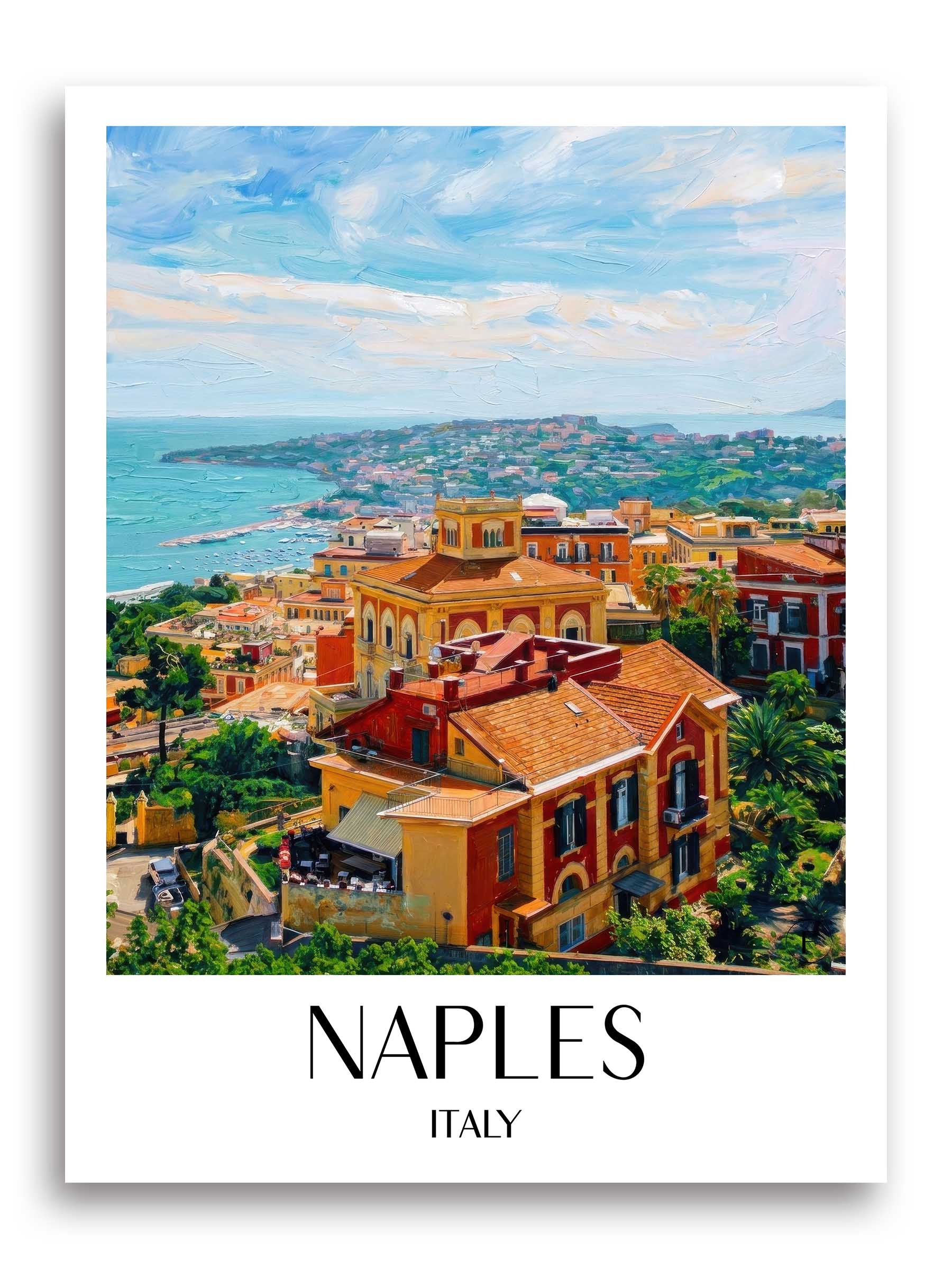 Neapel Poster - - Italien Kunstdruck - Ölgemälde von A4 bis A1 - favplace