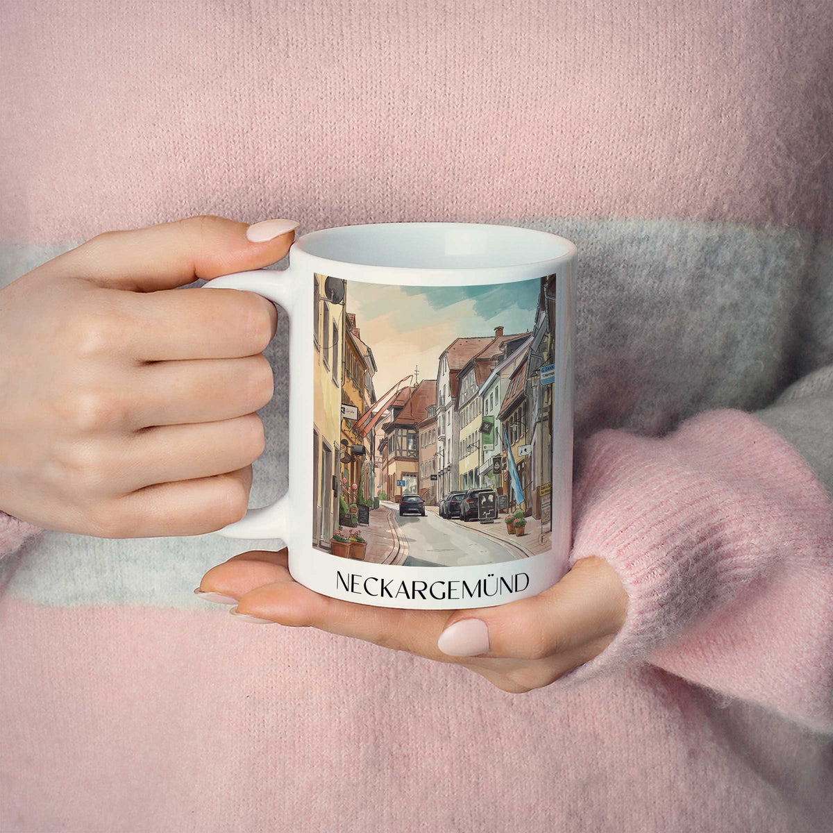 neckargemünd-neckartal-deutschland-kaffeebecher-aquarell